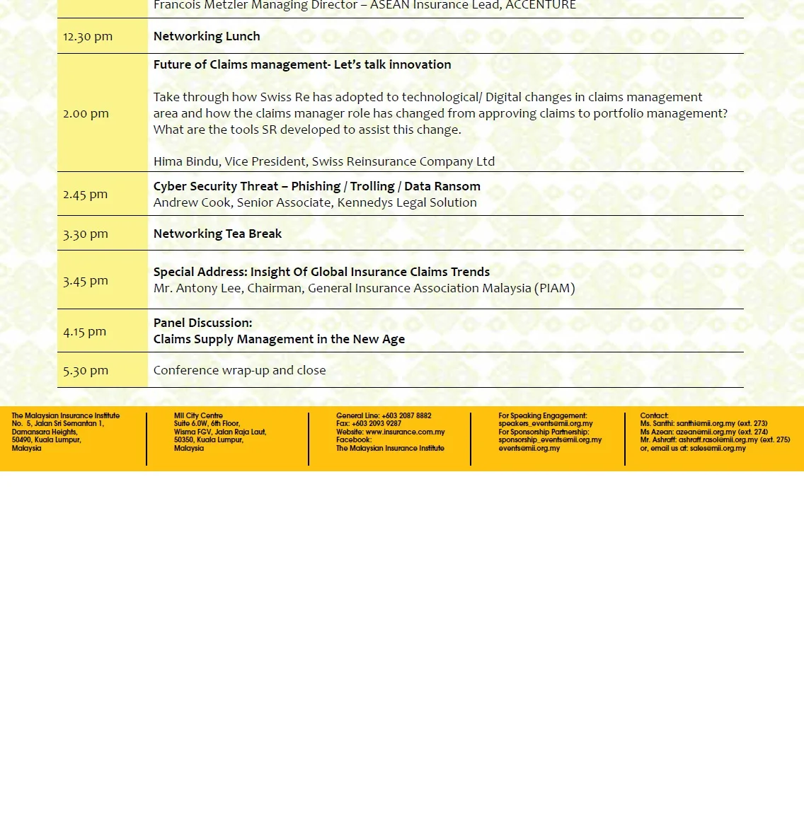 International Claims Convention 2019, ‘Insurance Claims Management in the New Age’