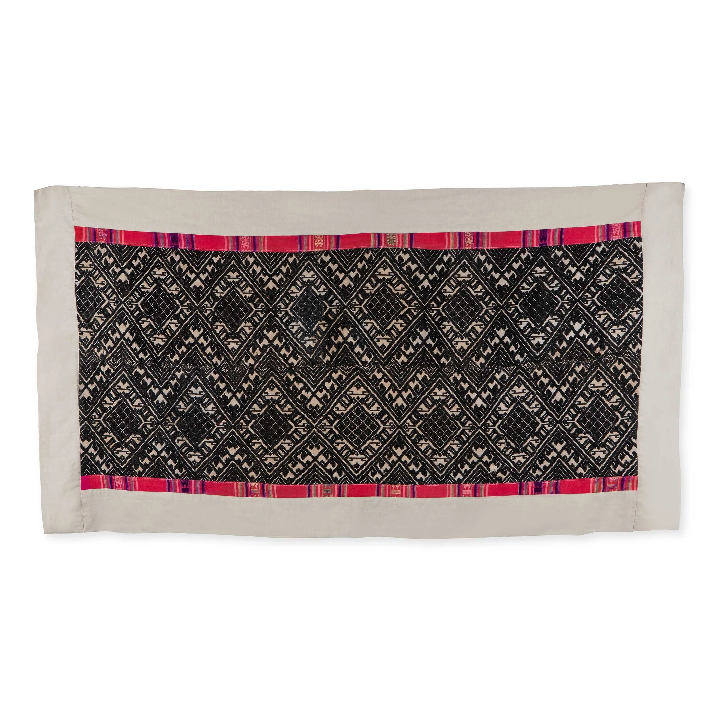 Vintage Cotton Brocade with Cream Linen