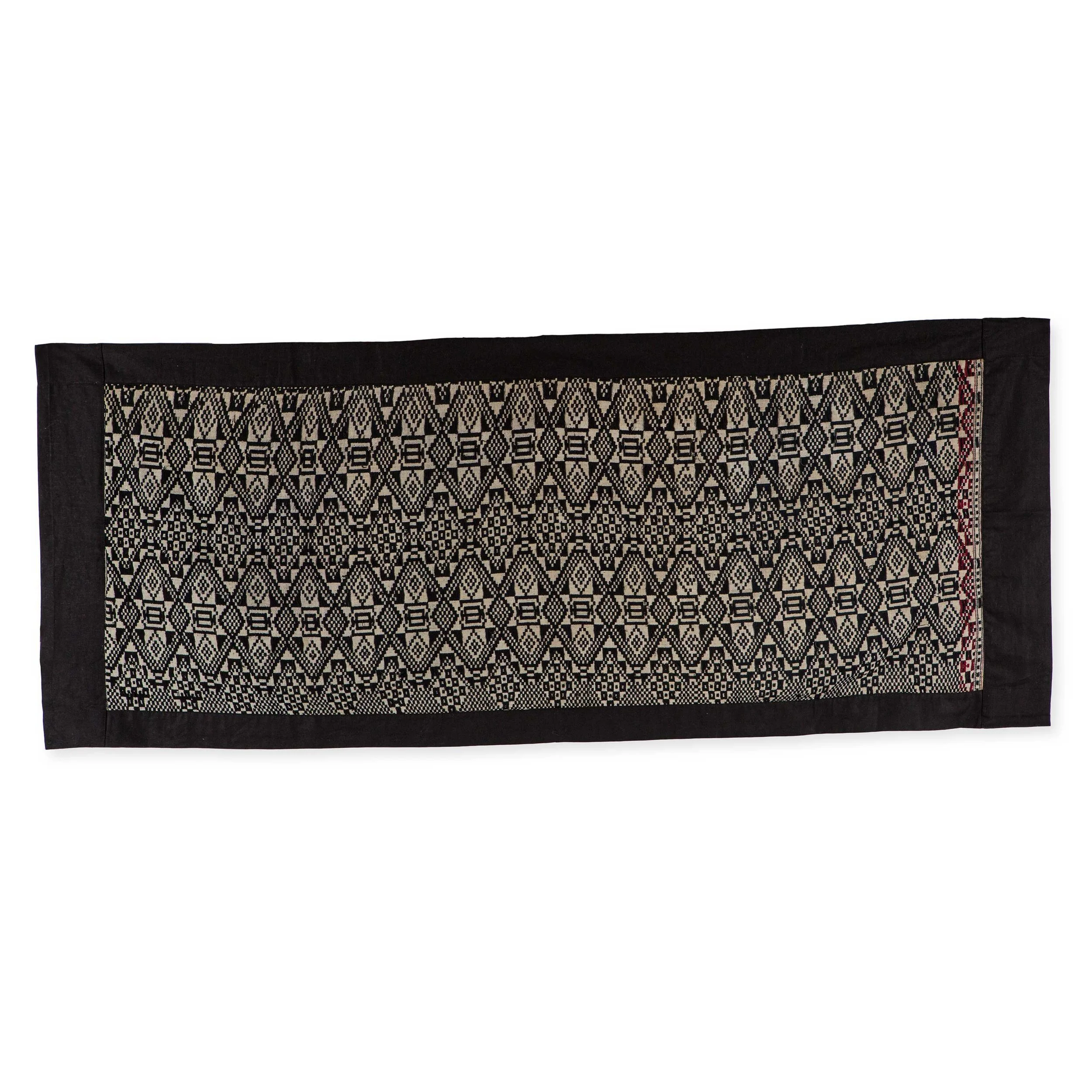 Vintage  Brocade with Black Linen