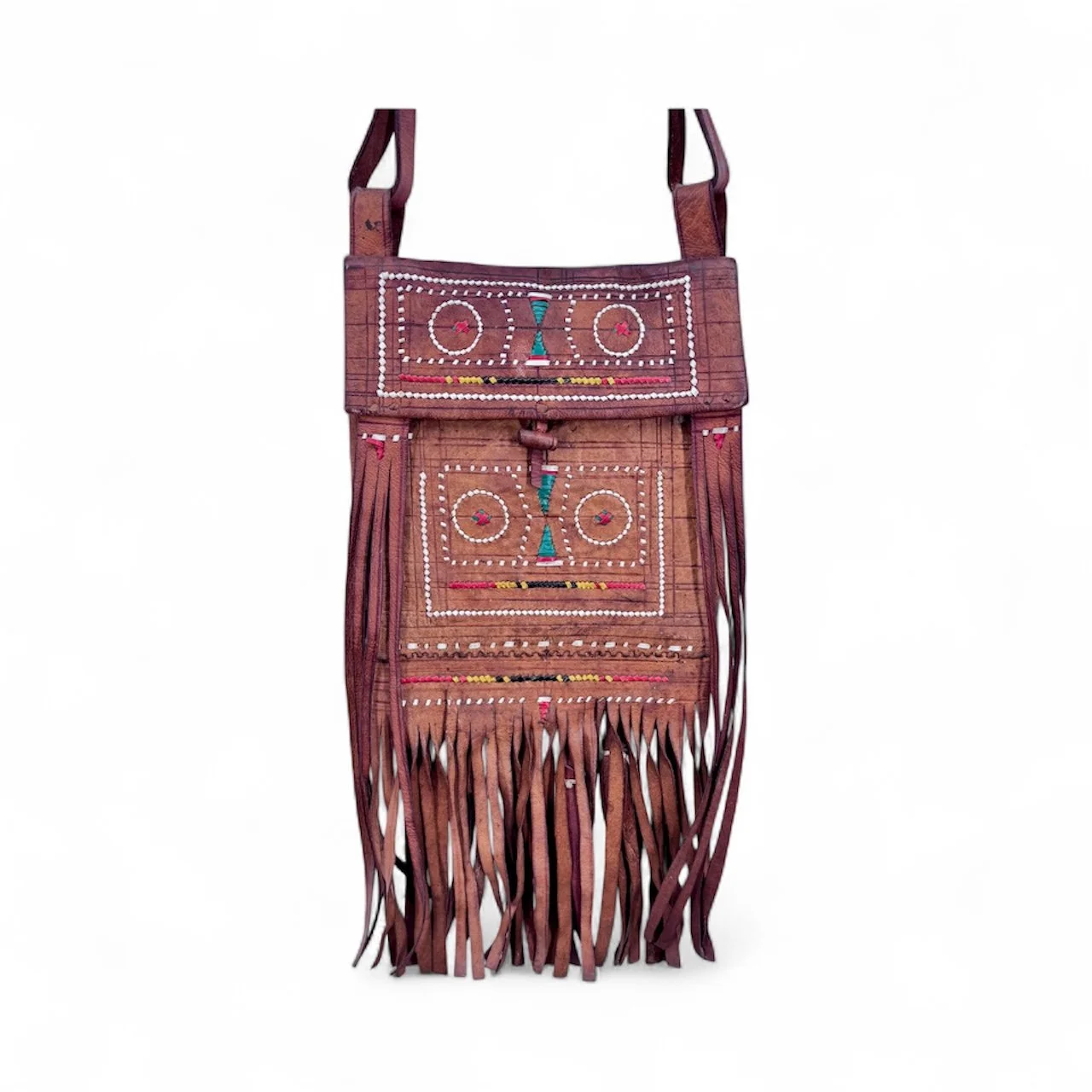 Vintage Moroccan Fringe Bag - Small