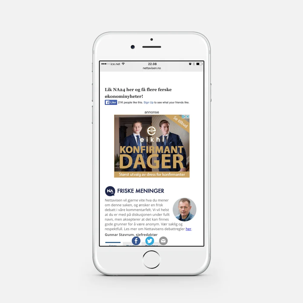 HTML5 annonse til mobil