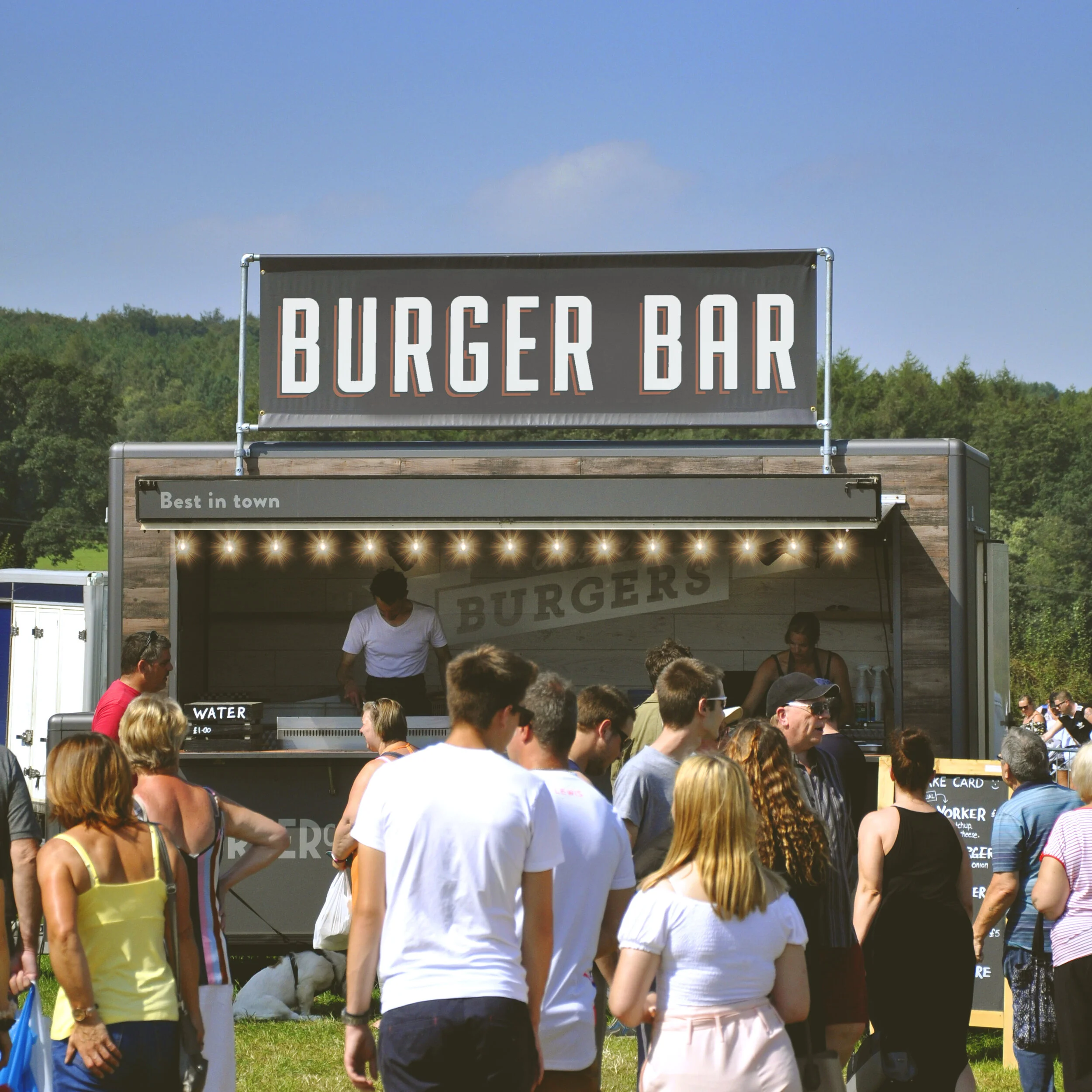Outdoor Catering Mobile Burger Van For Hire