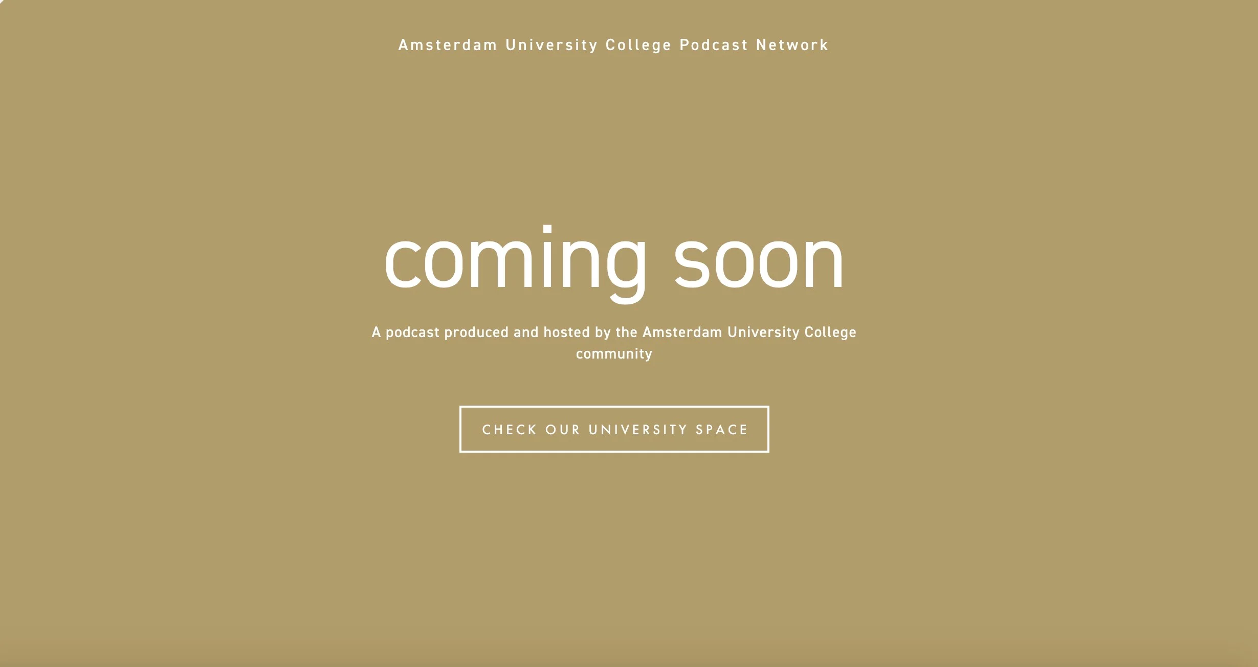 Website design and implementation for the Amsterdam University College Podcast Network Website.