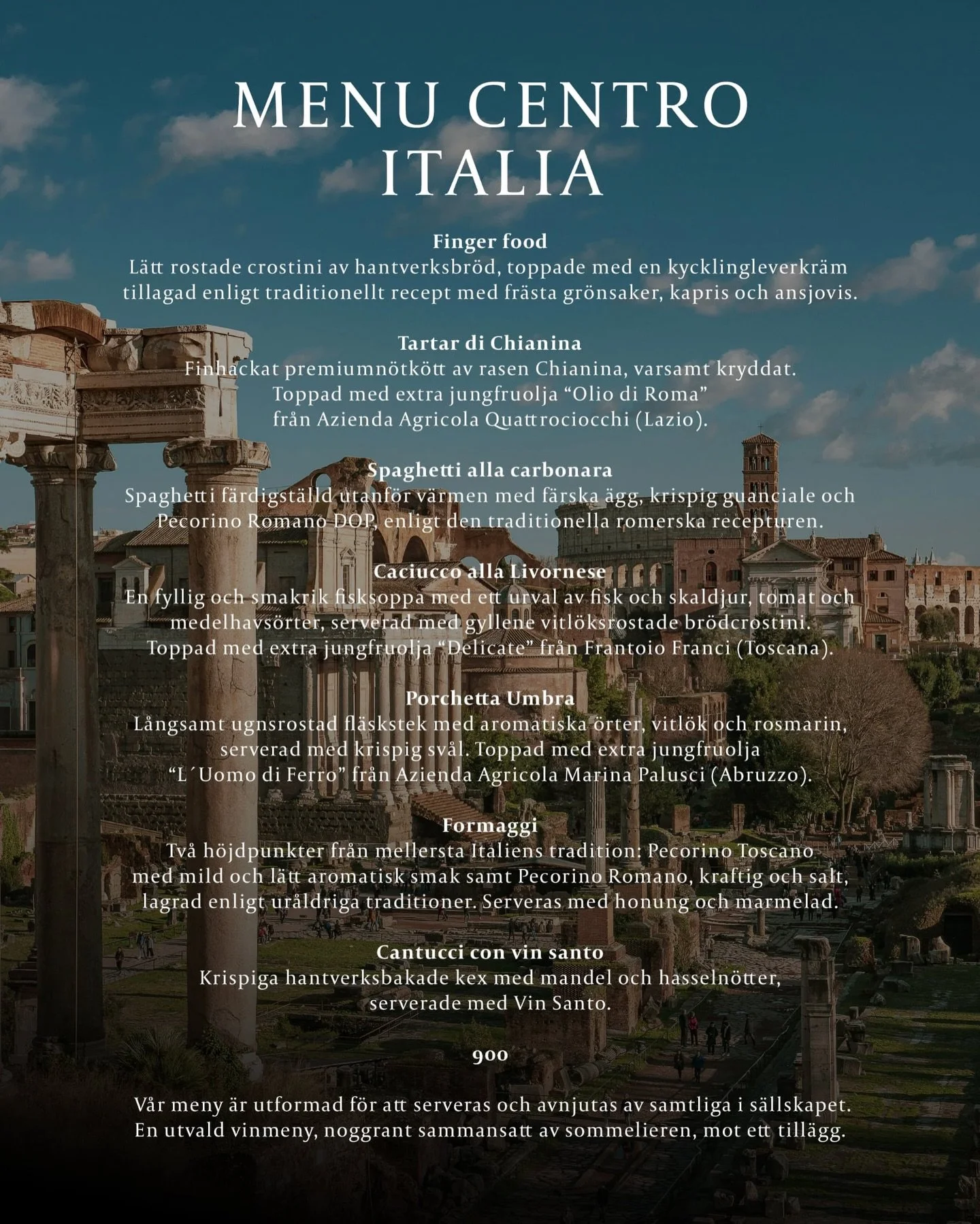 Buonasera amici! Tomorrow we welcome the new week by introducing the next theme in honor of our culinary traditions recognized by UNESCO 🇮🇹✨

After recently giving our dear guests the chance to experience the Northern cuisine we now present &rdquo;