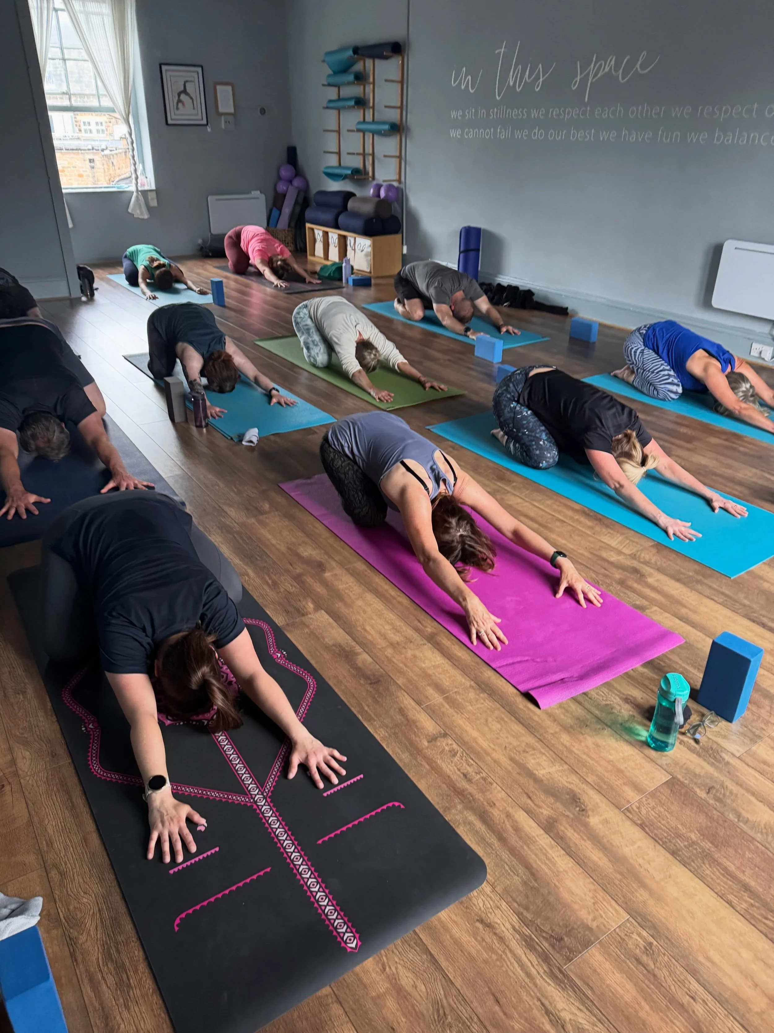 IN THIS SPACE&hellip;.

we sit in stillness 
we respect ourselves 
we dream 
we are imperfect 
we cannot fail 
we do our best 
we balance 
we play 
we laugh 
we breathe 
we practice.

Come practice with us. Link in bio to book your next (or first cla