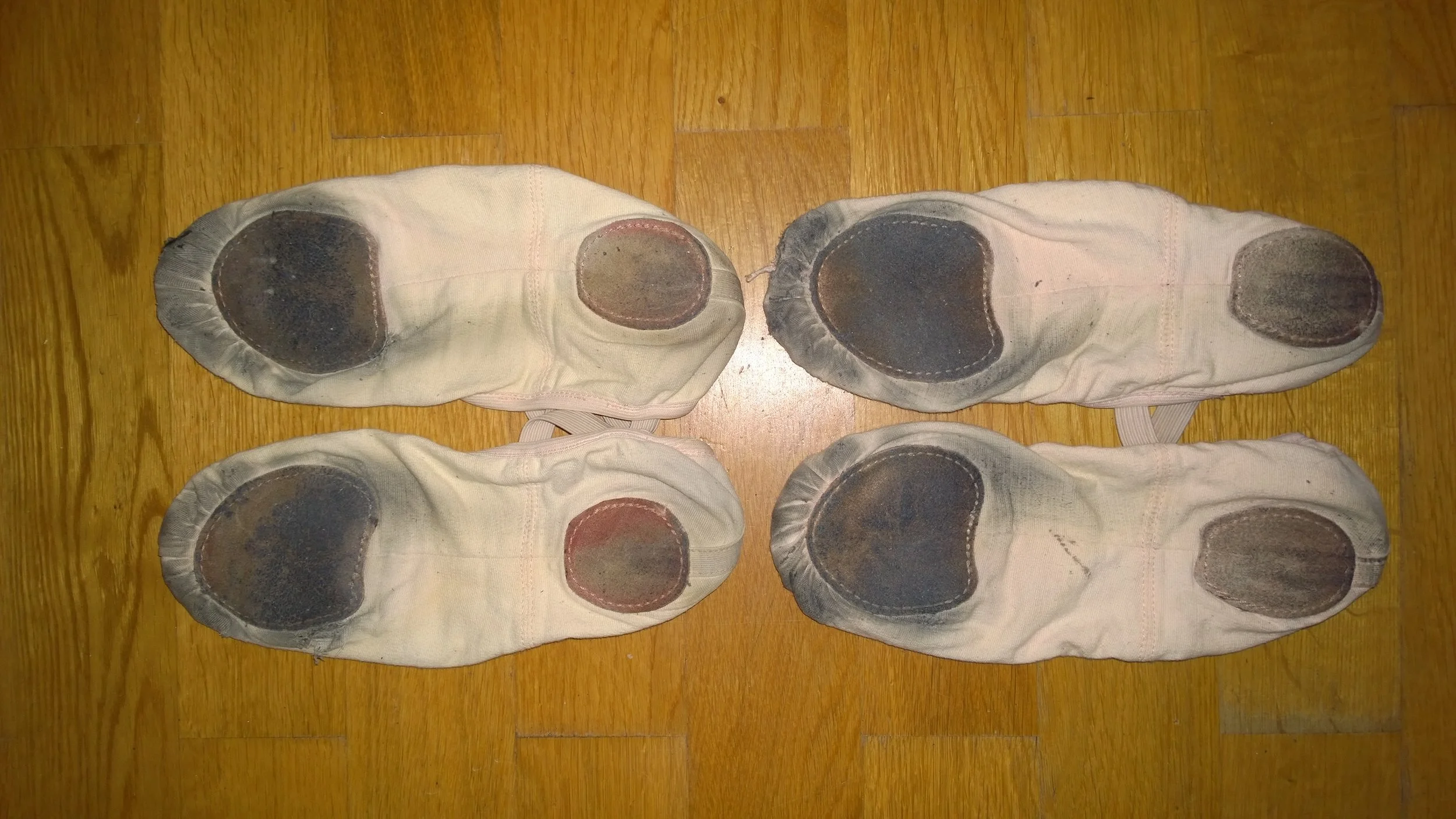 Beautiful, but biomechanically evil stretch canvas slippers.