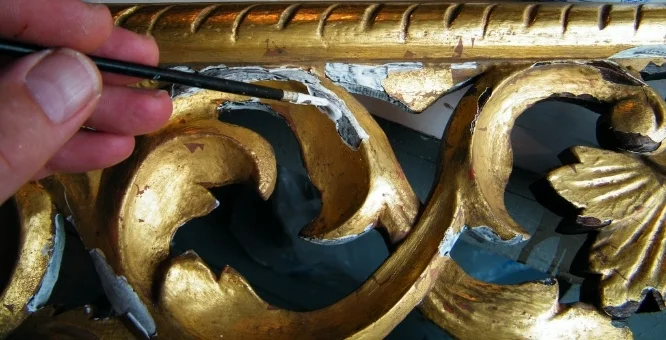 Restoration of 19th Century French Frame.JPG