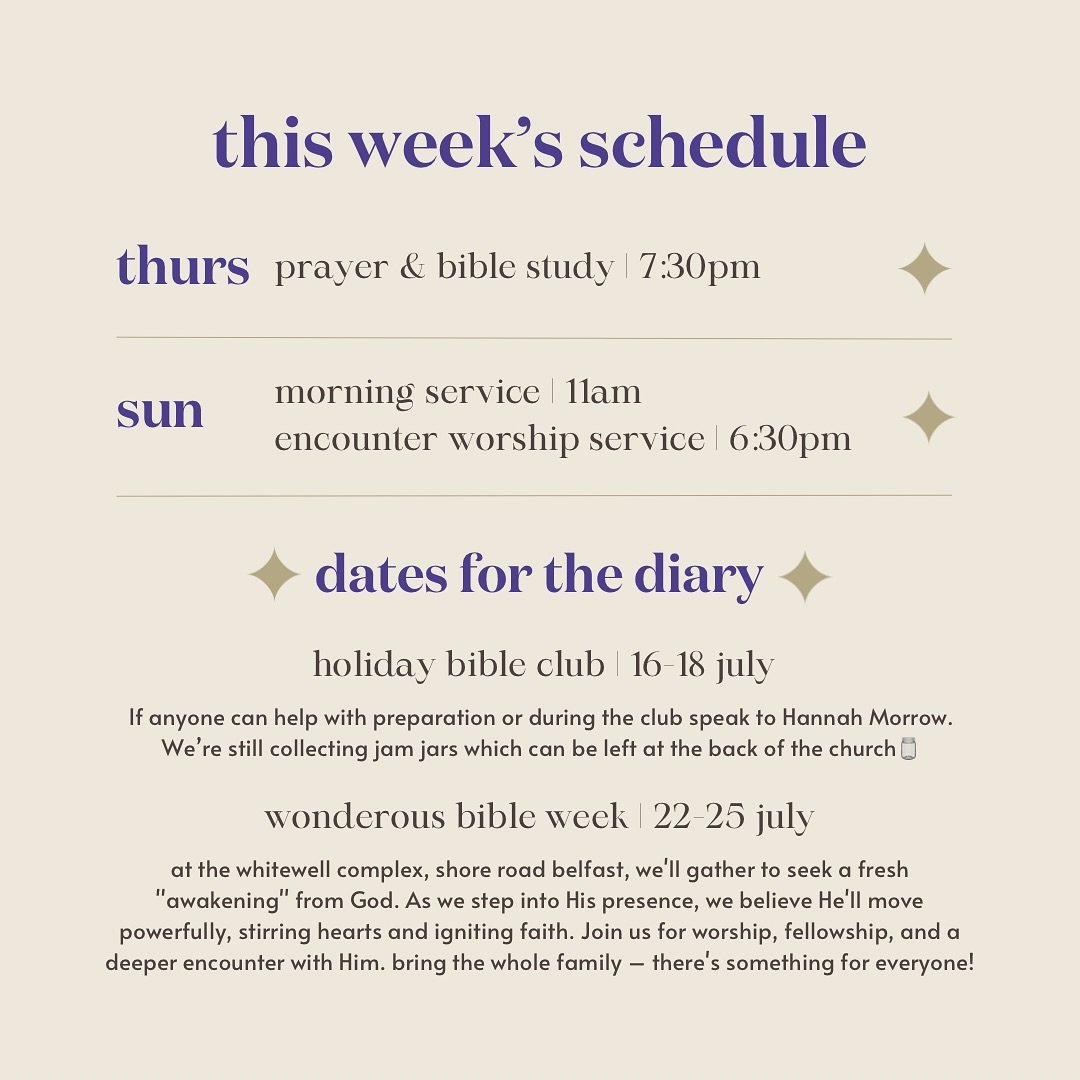 🗓️ This Week&rsquo;s Schedule 🗓️