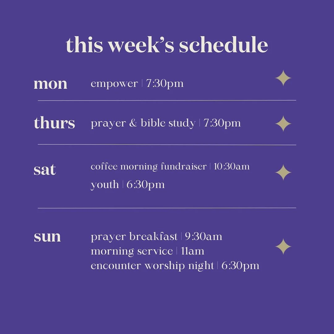 Happy September! 🍂

We have a great week ahead, check out the post above for all the details! 

If you missed this week&rsquo;s service don&rsquo;t forget you can catch it on our YouTube channel.