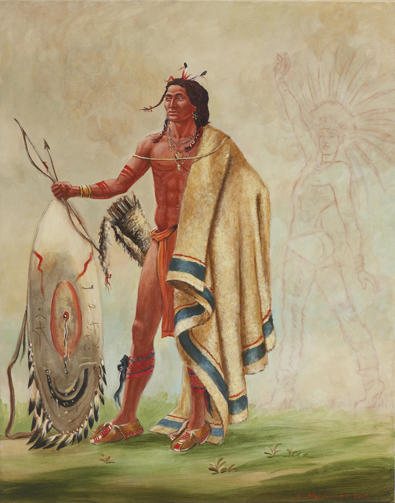 Kotz-A-Tó-Ah (Smoked Shield, A Distinguished Warrior) with Faint Heart 38,757