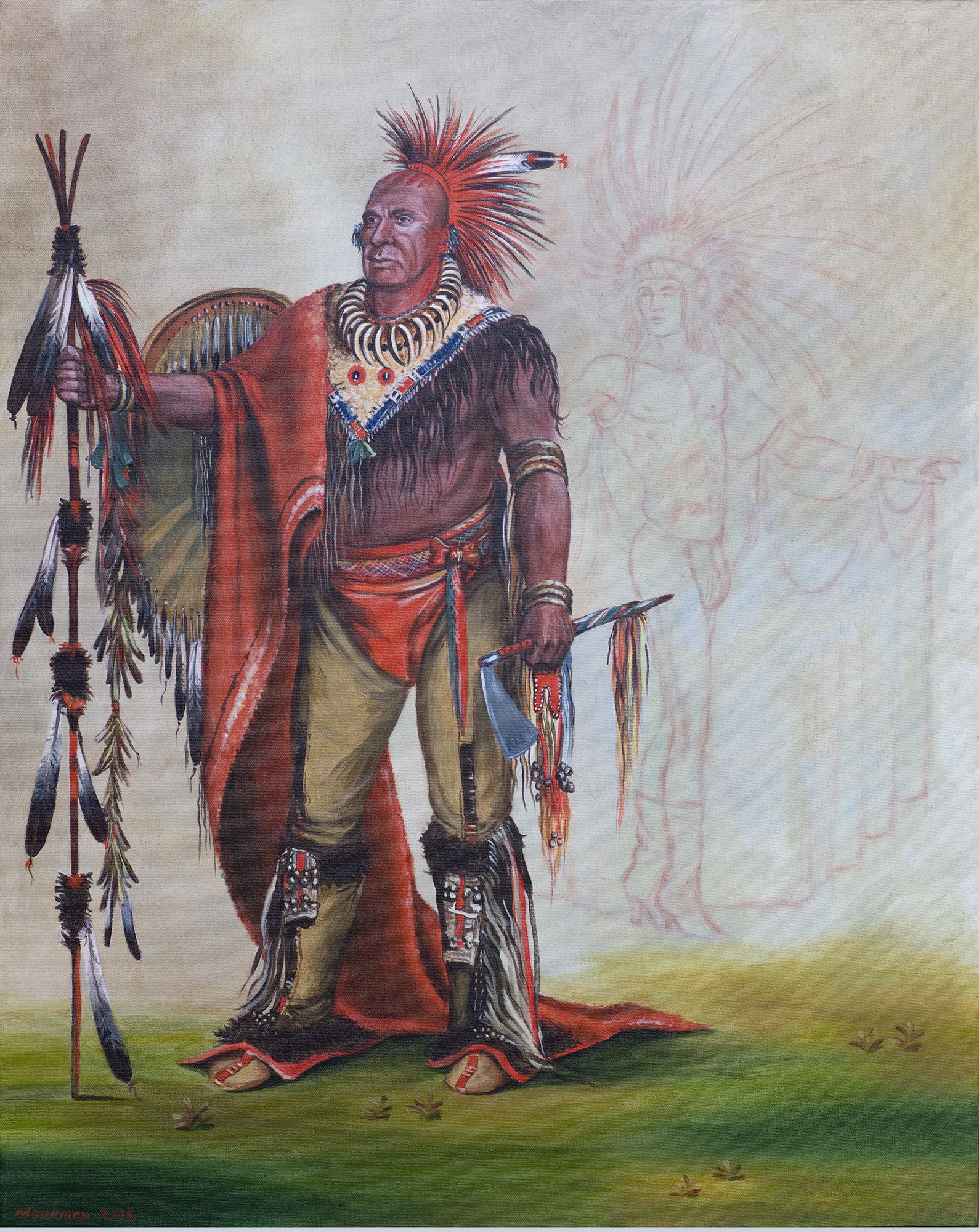 The Watchful Fox, Chief of the Tribe with Tinselled Buck No. 4,520