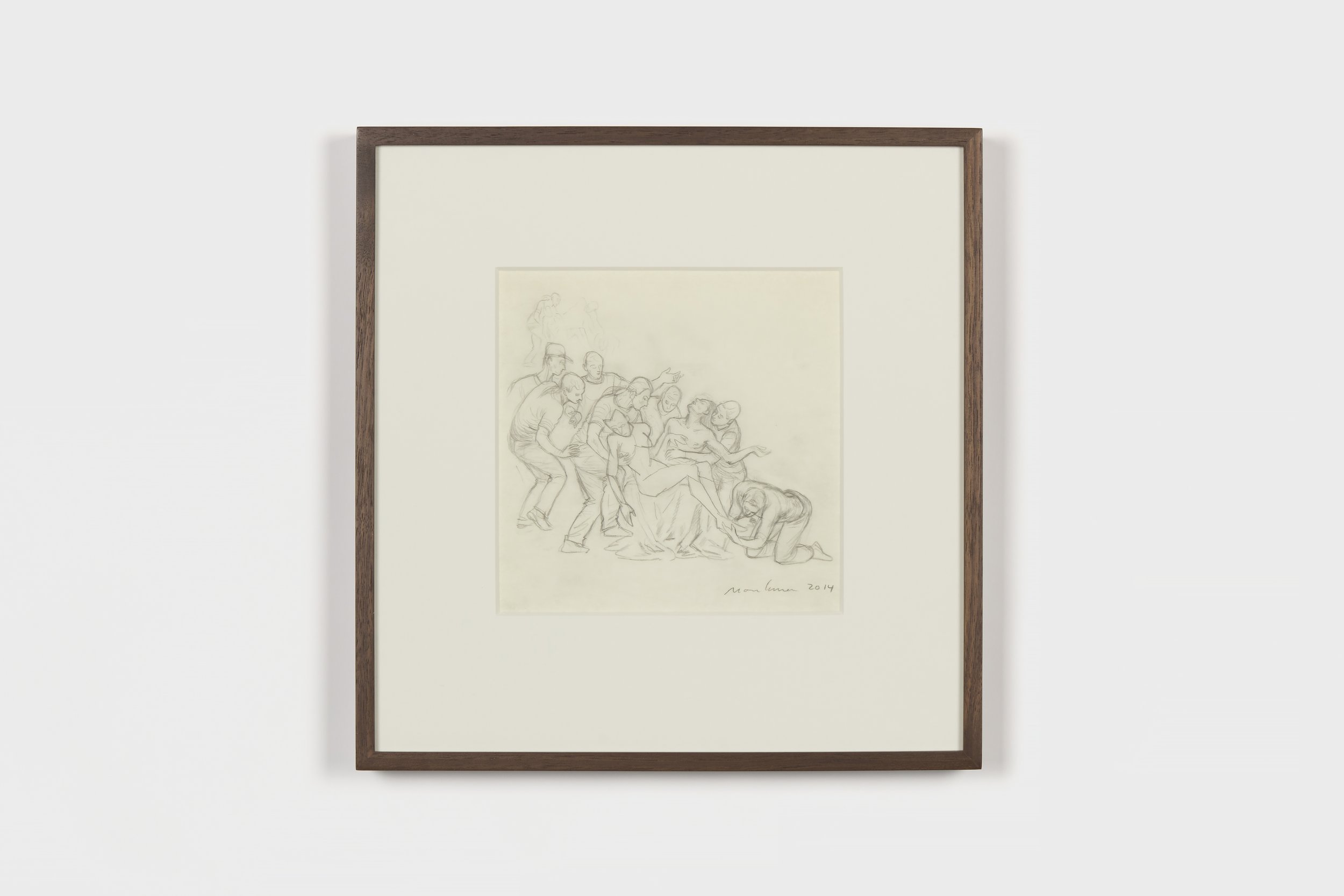 Pencil Sketch for Deposition with Desmoiselles Figure