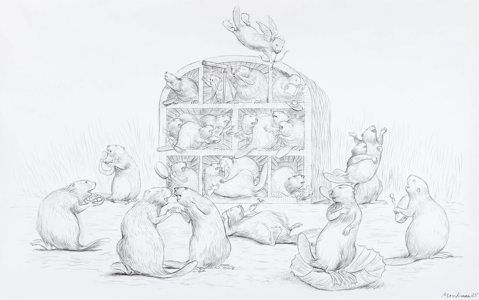 Charcoal Study for The Colony