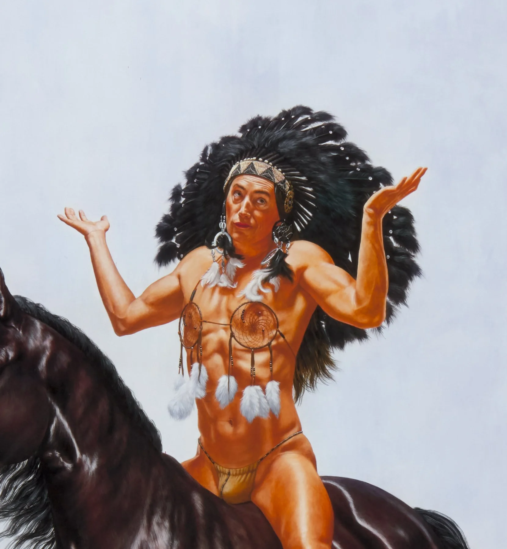 The Great Mystery Giclee (Unframed)_Detail_MissChiefShrug.jpg