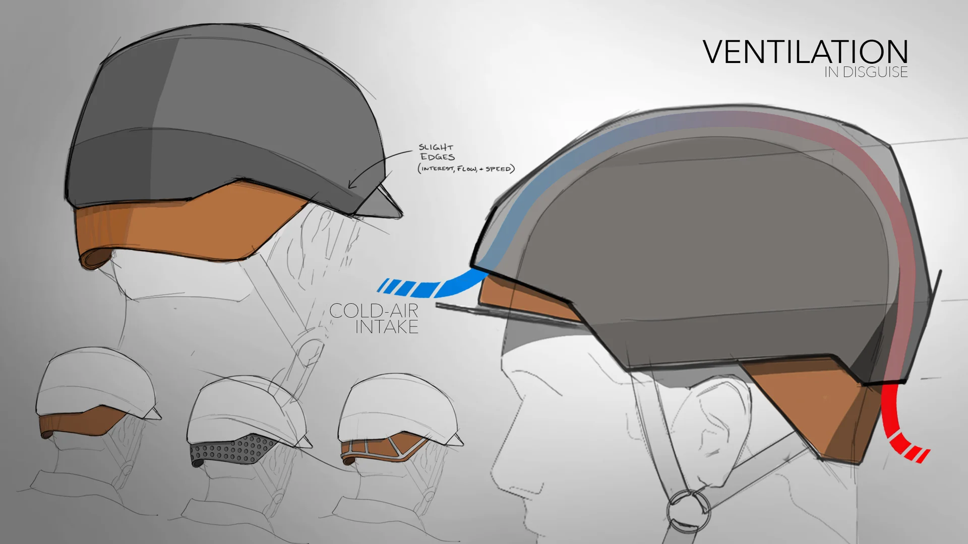 Cold-air intake inspired by car grills and air intakes.