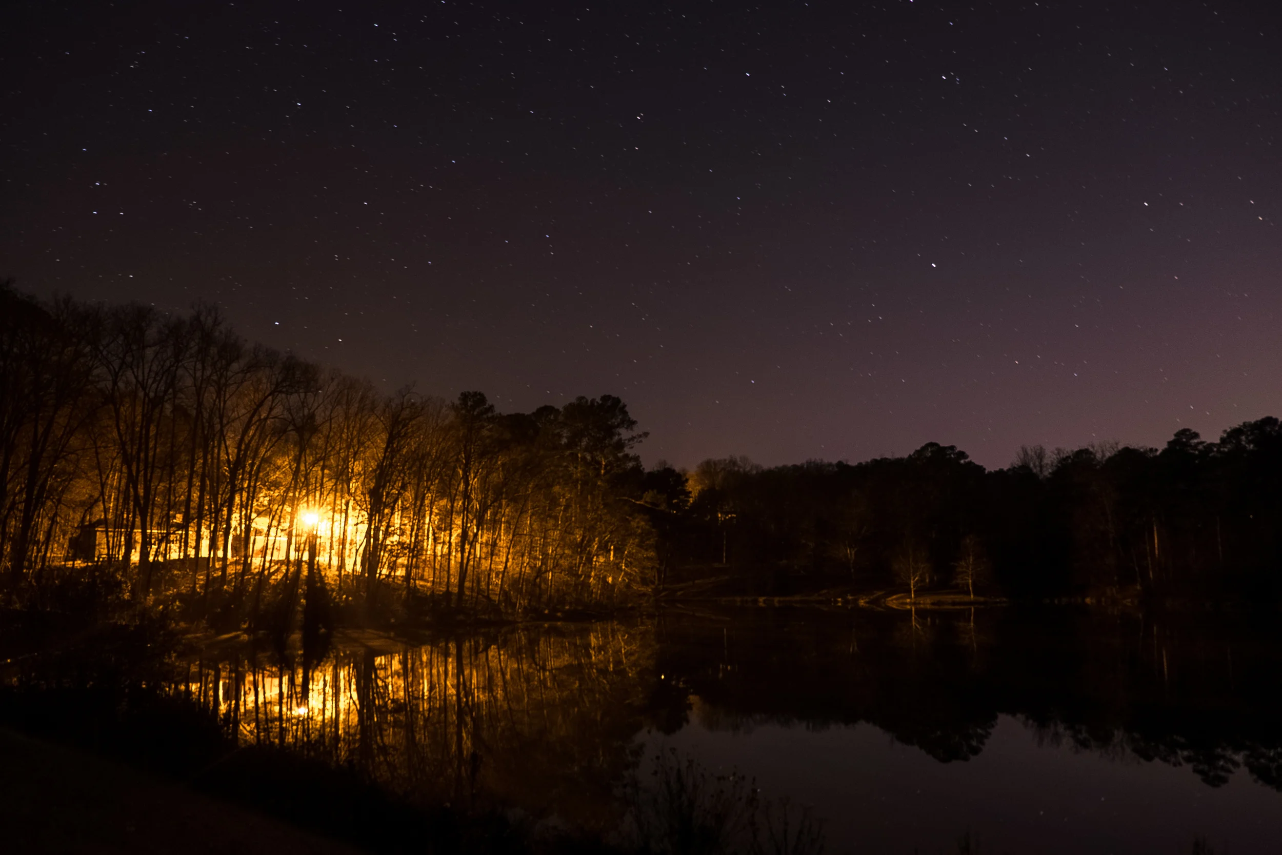 Probably my favorite from the night. I love the warm glow from the street light in contrast with the cool sky. 