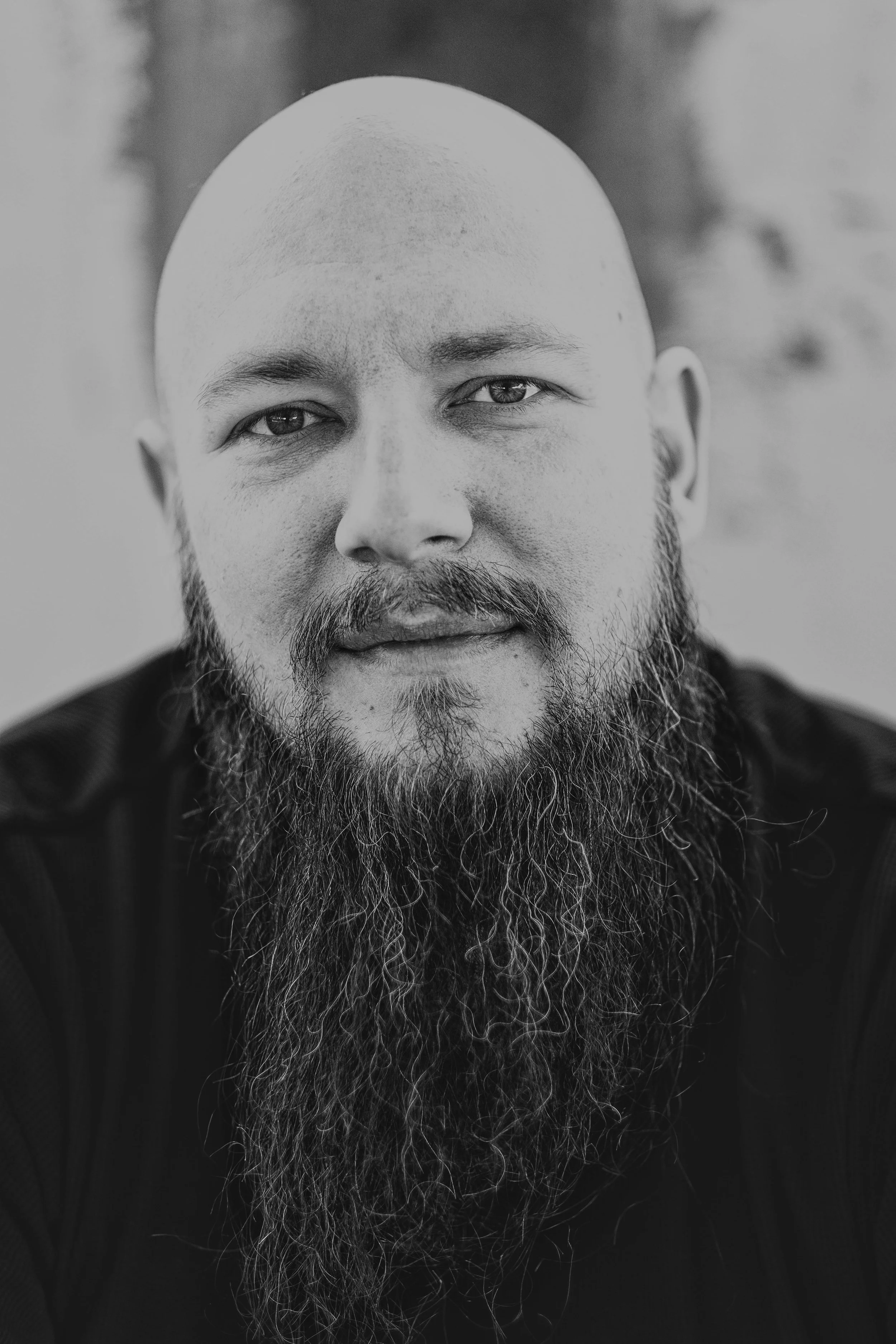 Portrait of a man with a long beard taken in Atlanta, Georgia.