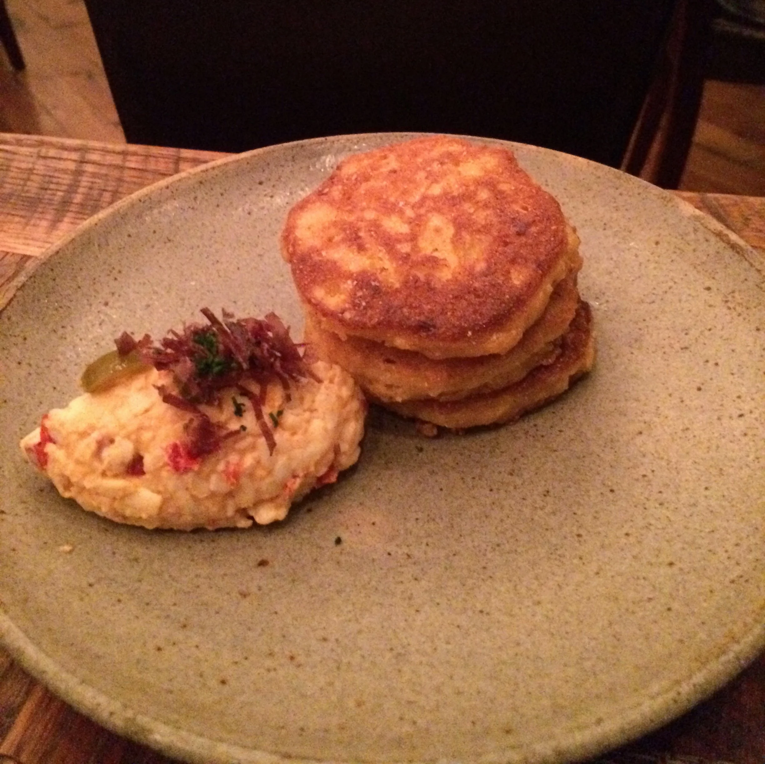 Pimento cheese & johnny cakes