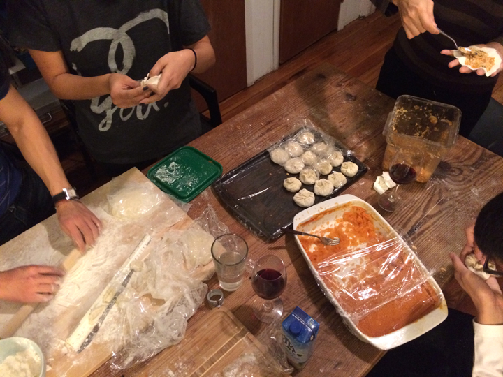 Takes a lot of hands to make a lot of dumplings