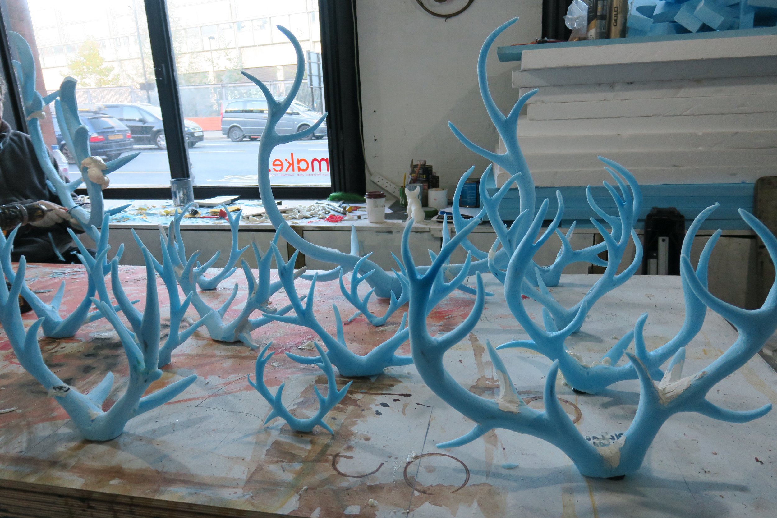 Antlers prop make for Fortnum and Masons