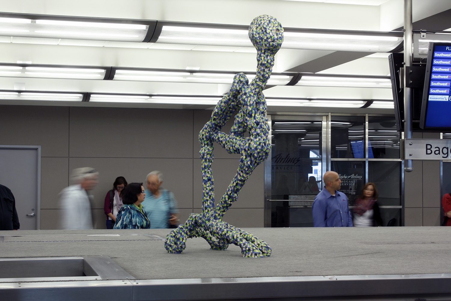   Untitled ,&nbsp;2014; installation view, Denver International Airport;&nbsp;mixed media;&nbsp;54"H x 33"W x 20"L 