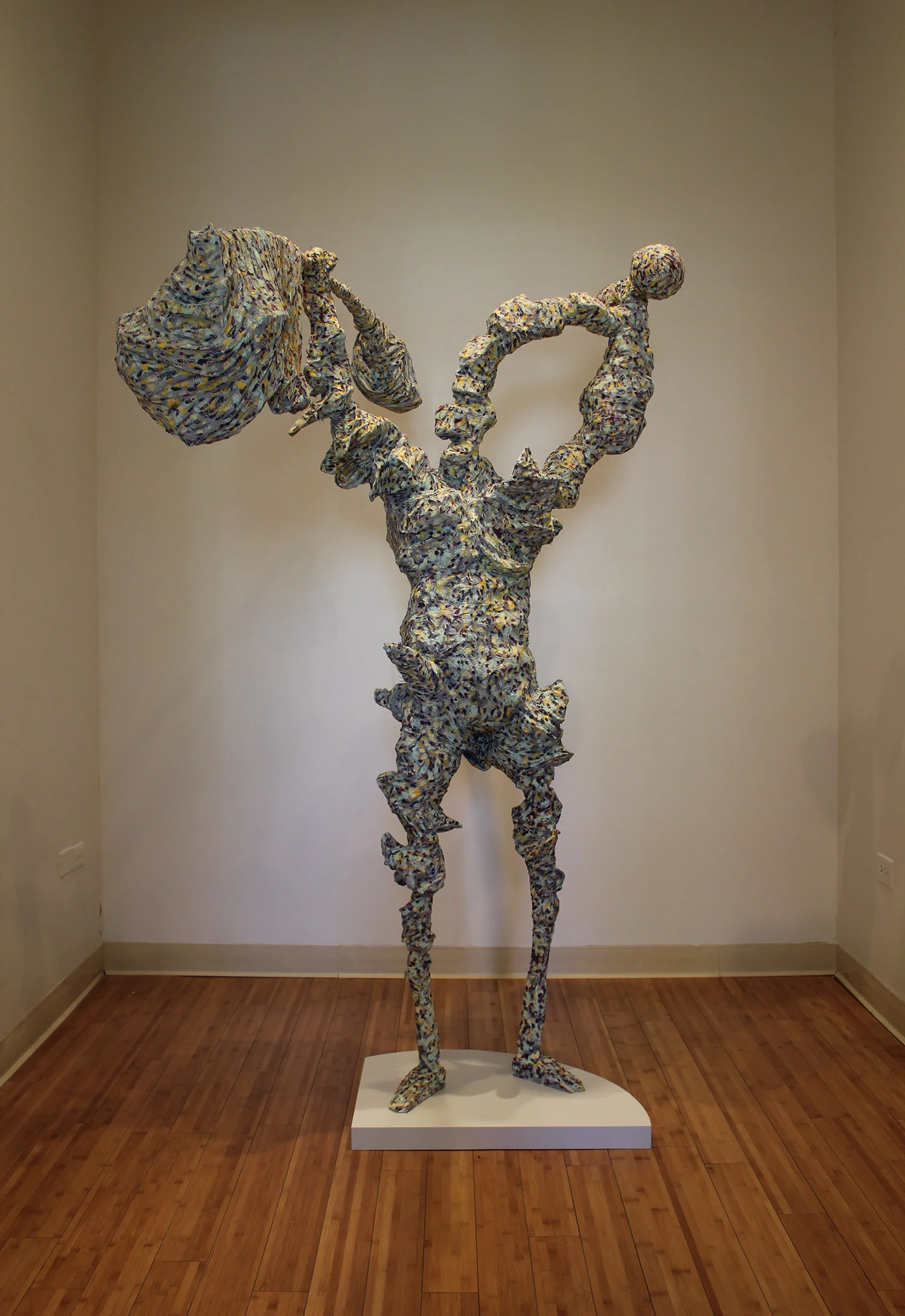 Weightless , 2012; mixed media; 80”h x 42”w x 60”d