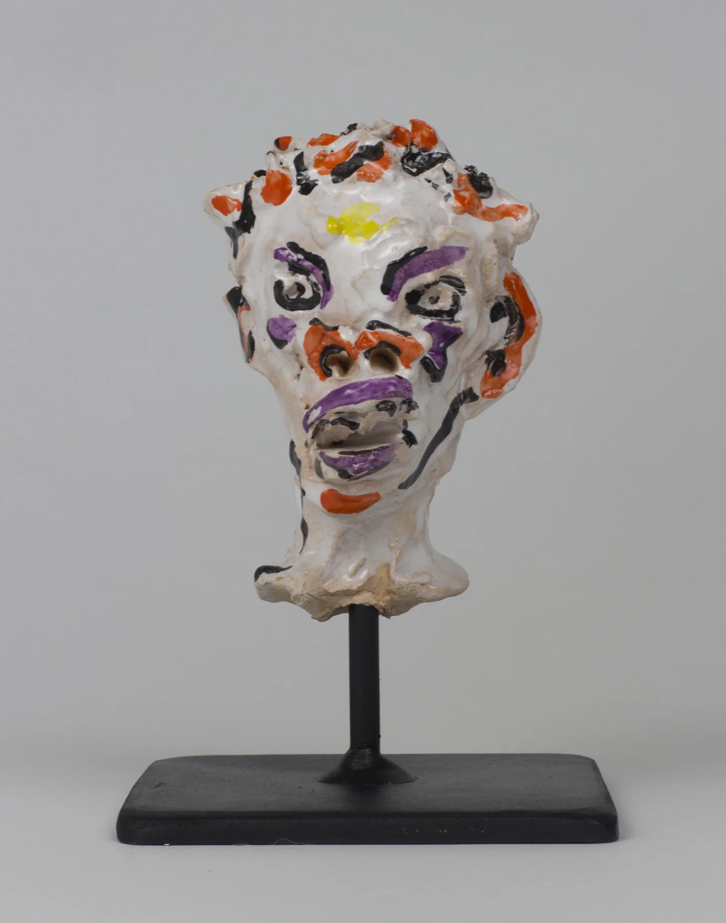 Jonathan , 2017, ceramic and steel, 5”h x 4”w x 4”w