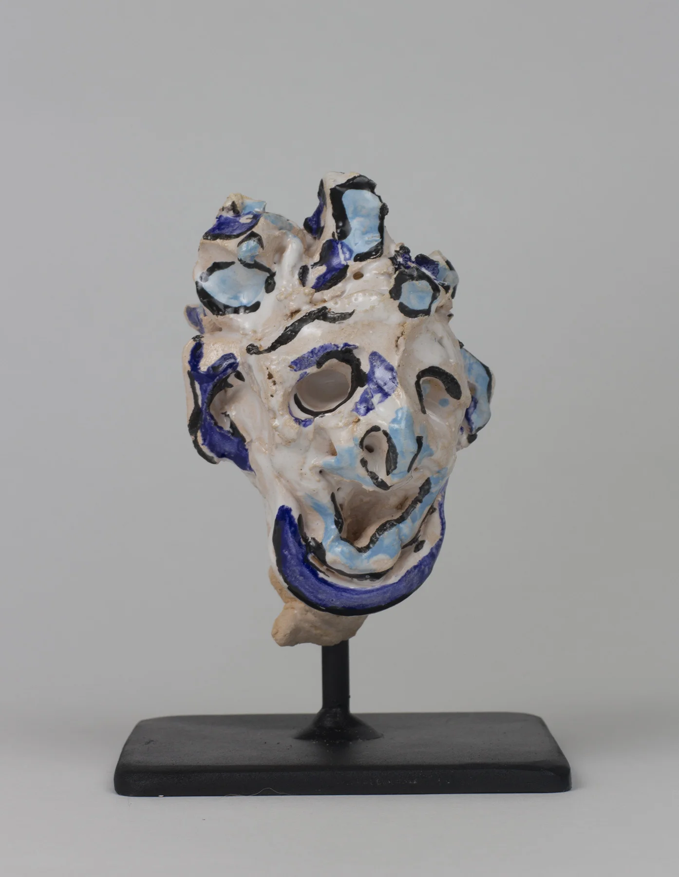 Hector , 2017, ceramic and steel, 5”h x 4”w x 4”w