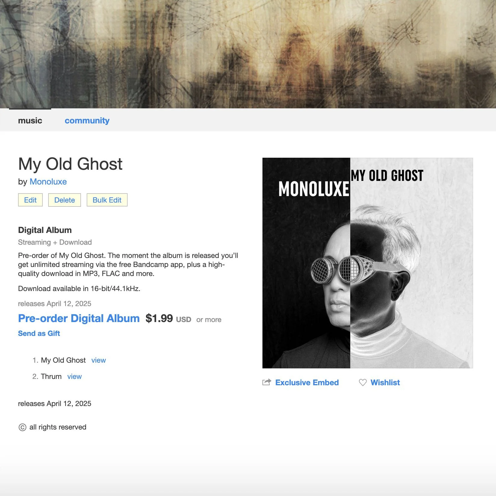 My Old Ghost on Bandcamp