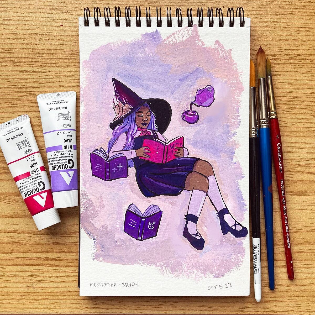#mosstober2022 Day 2: Study! Love the prompts and seriously love October challenges as well. Next up is Fungi ✨
#mosstober #inktober #inktoberchallenge #inktober2022 #gouachepainting #gouache #gouacheart #witchtober #witchart #sketchbook #sketchbook