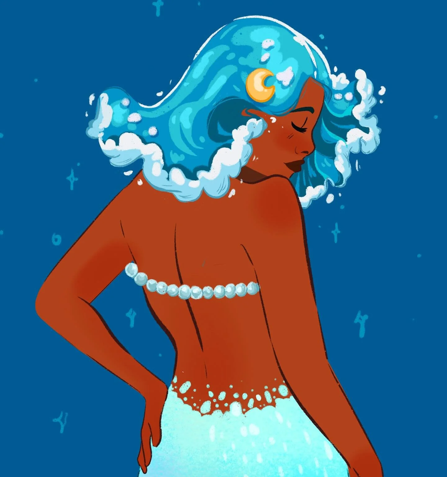 Happy Mermay! It&rsquo;s almost at the end but I was able to manage one drawing for it 🌊🧜&zwj;♀️ Using @elby.draws beautiful #elbymermay2024 #dtiys challenge. Swipe right to see the original! Also drawing mermaids is so fun, it definitely reminds m