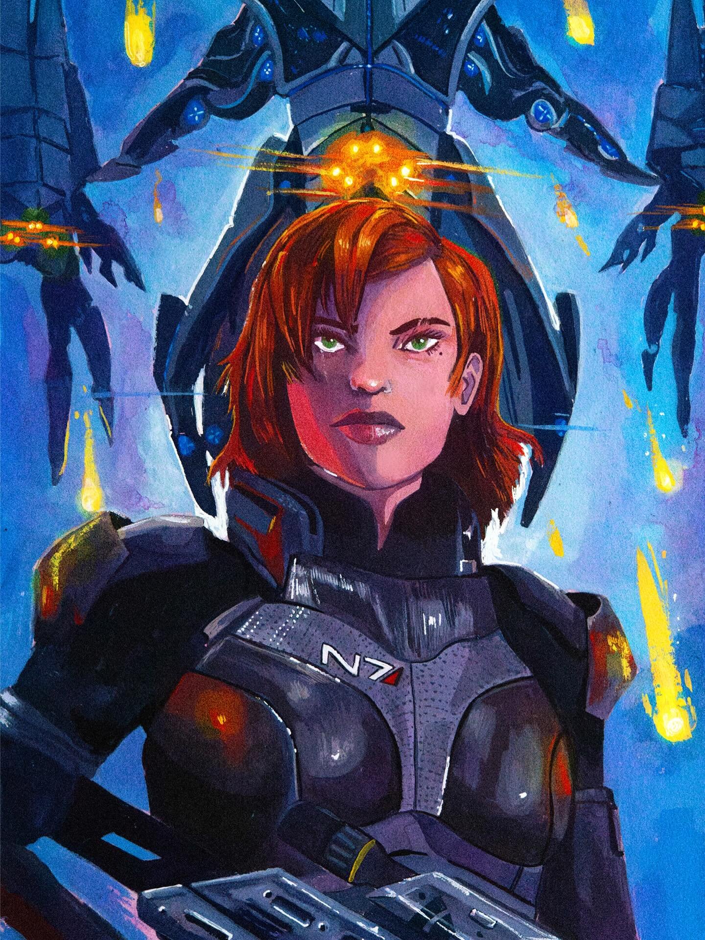 Probably my personal favorite new print I worked on, the one the only Commander Shepard. Mass Effect will forever be one of my favorite video game series ever. This was probably one of the most popular prints at my @fanxsaltlake booth because Jennife