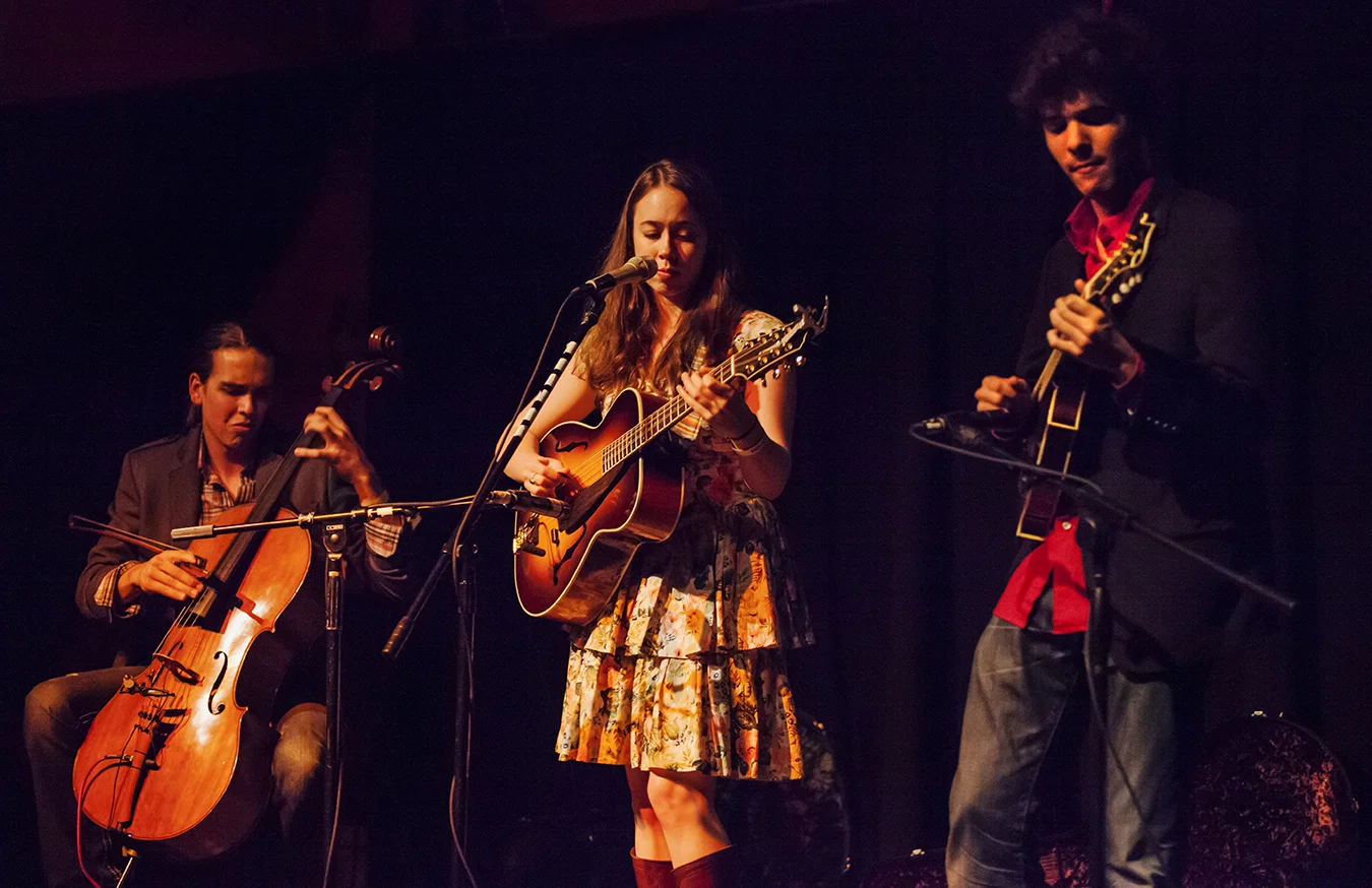Nathaniel smith, sarah jarosz, and alex hargreaves, 2011. photo by hermon joyner.