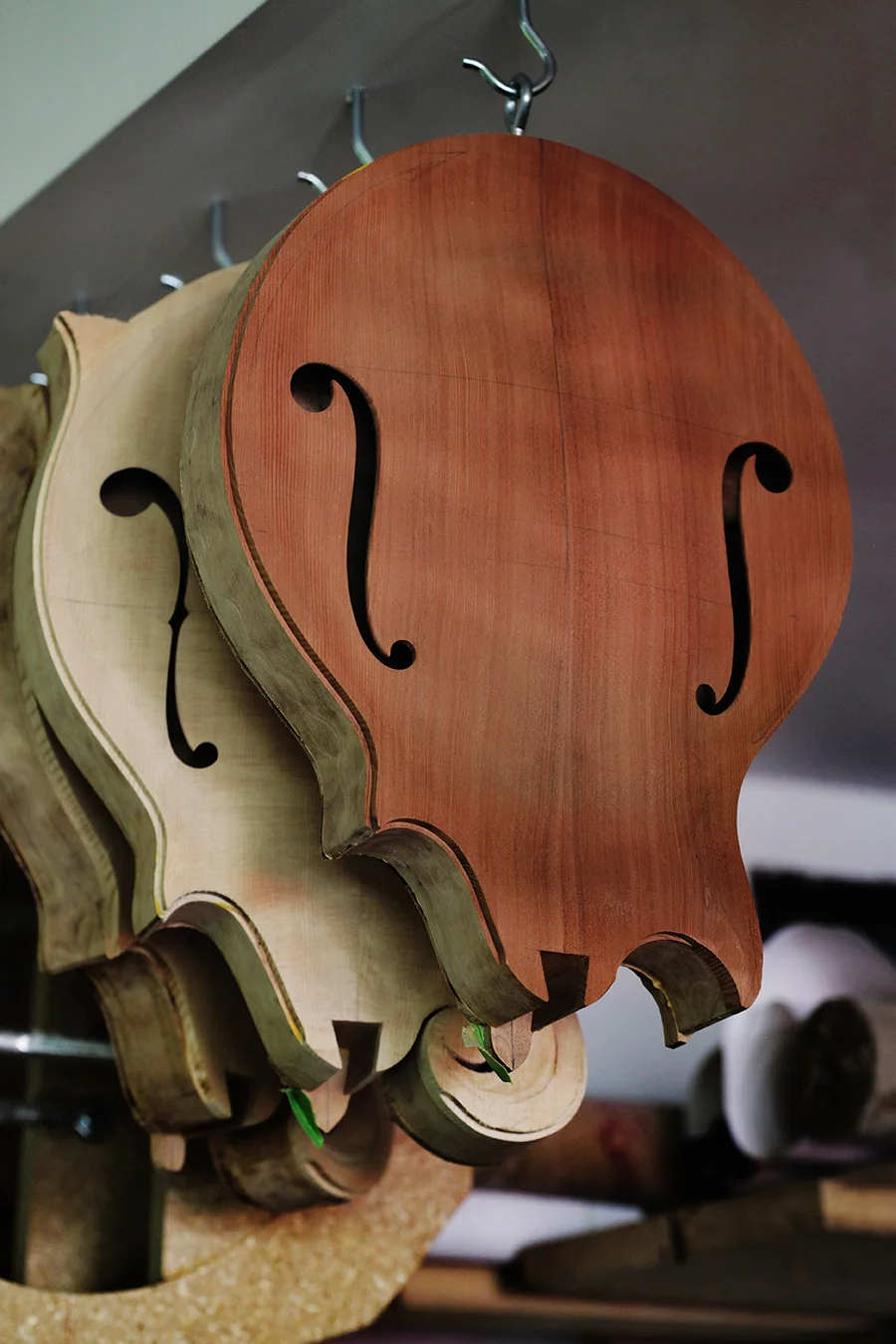mandolins in progress, photo by hermon joyner.