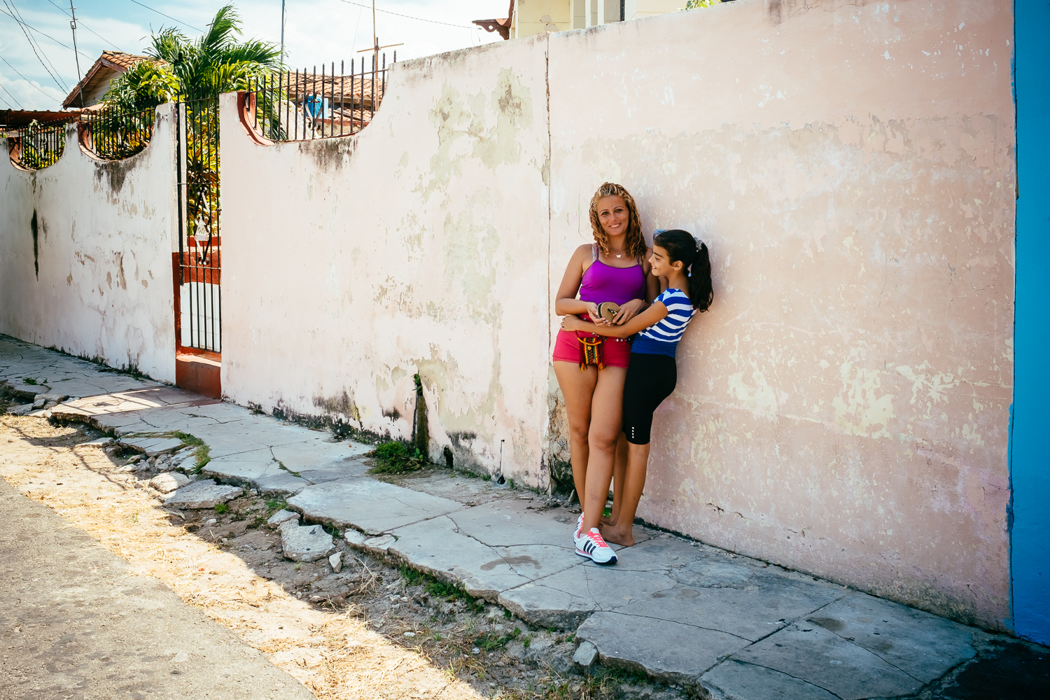  Street Portrait of two Cuban girls in Varadero, Cuba 2015. 