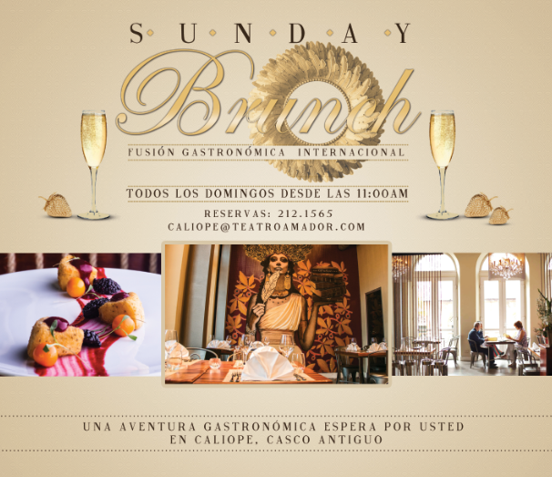 Sundays @ 11 AM: SUNDAY BRUNCH @ CALIOPE