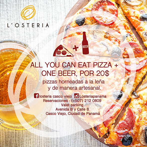 Mondays @ 7 PM: ALL YOU CAN EAT PIZZA
