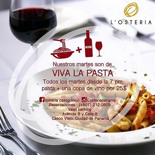 Tuesdays @ 7 PM: VIVA LA PASTA