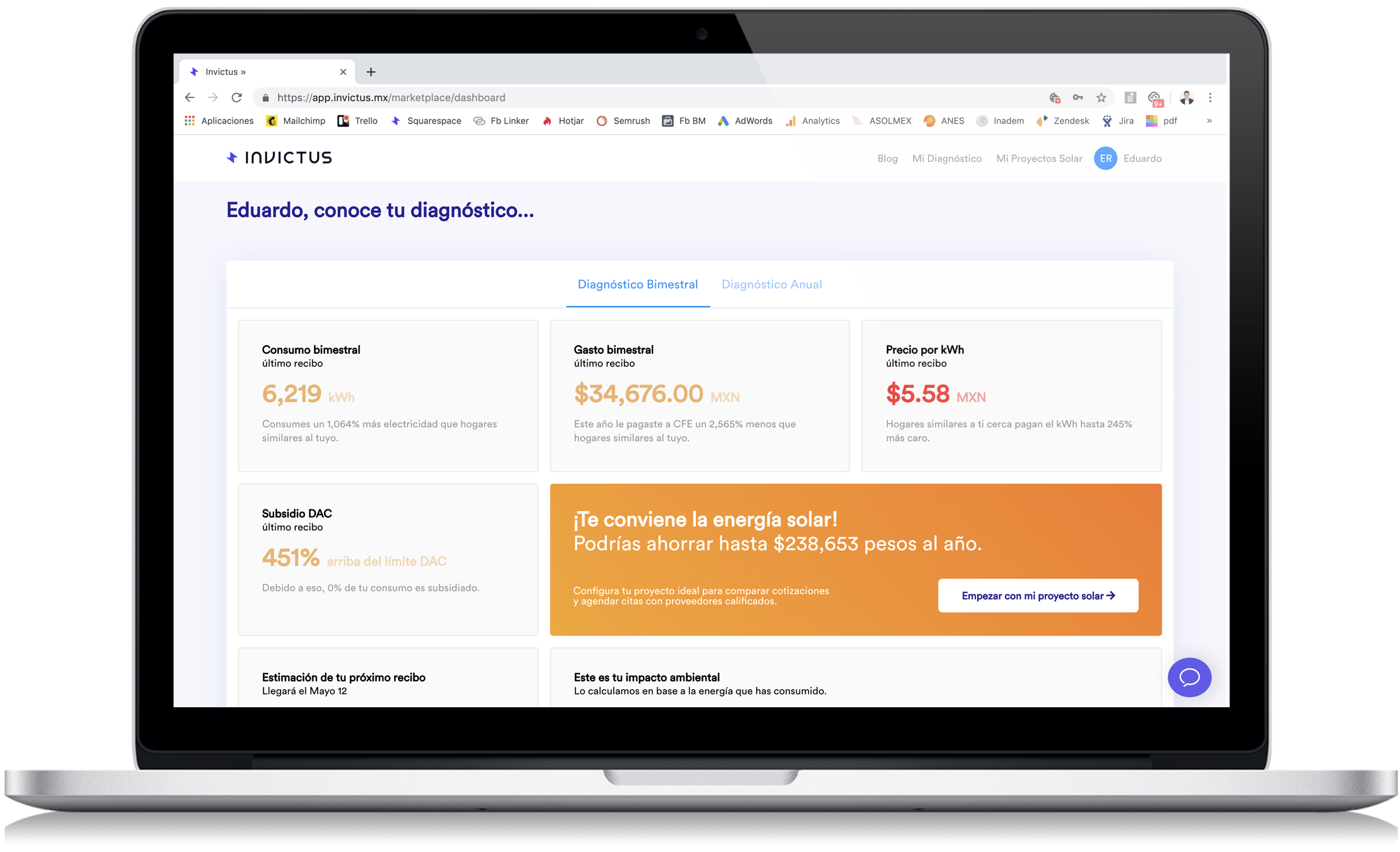 Diagnóstico energético y ambiental personalizado
