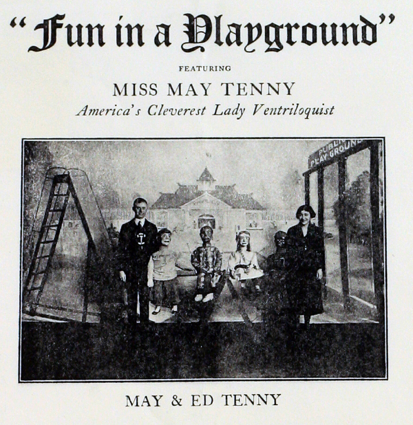 Molly's grandparents on one of their handbills.