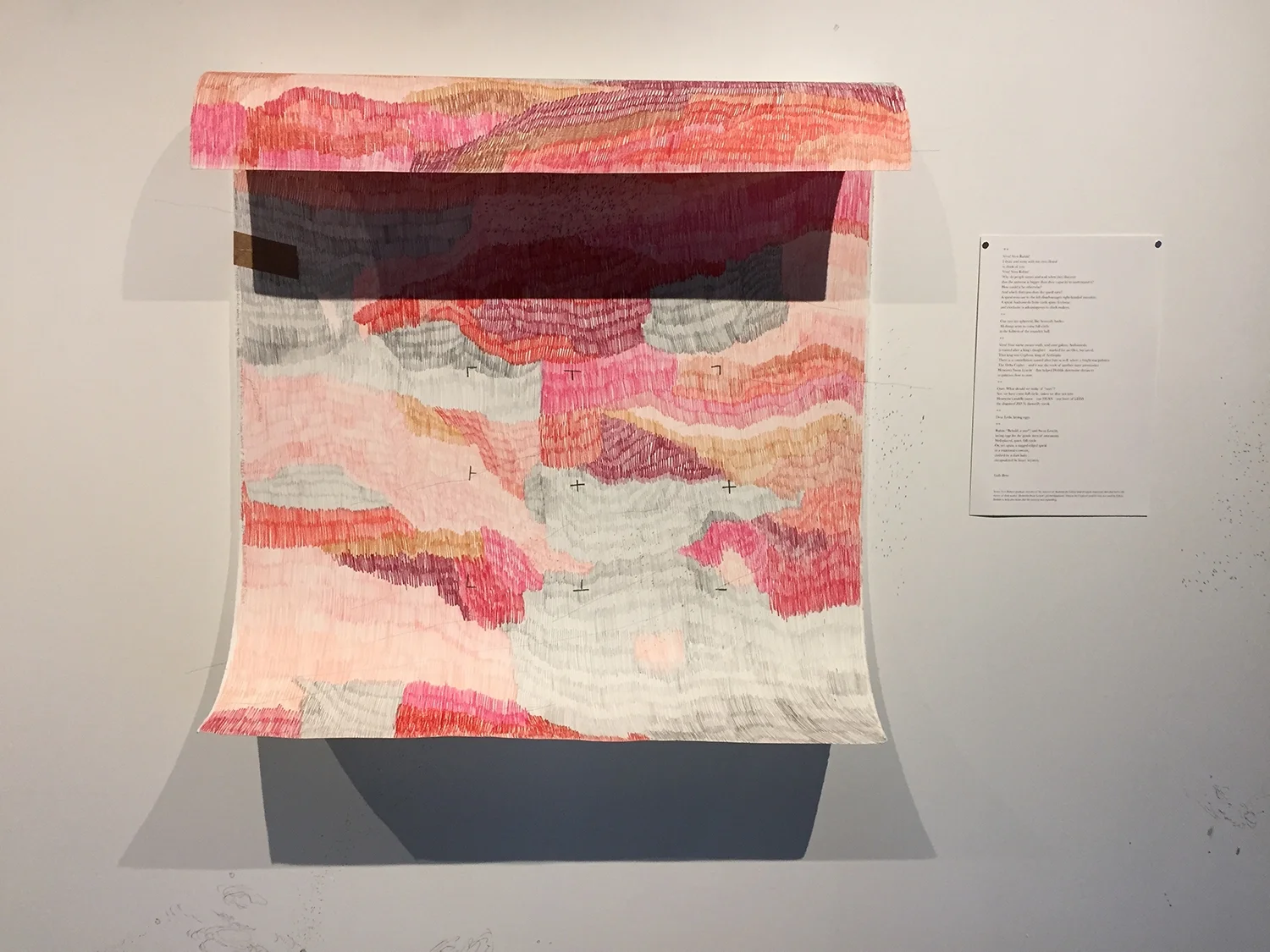 Gala Bent , Drummed Drawings (Particle Physics). Work on paper: graphite, gouache, drawing pencils. Dimensions variable. 2016. Courtesy of G.Gibson Gallery