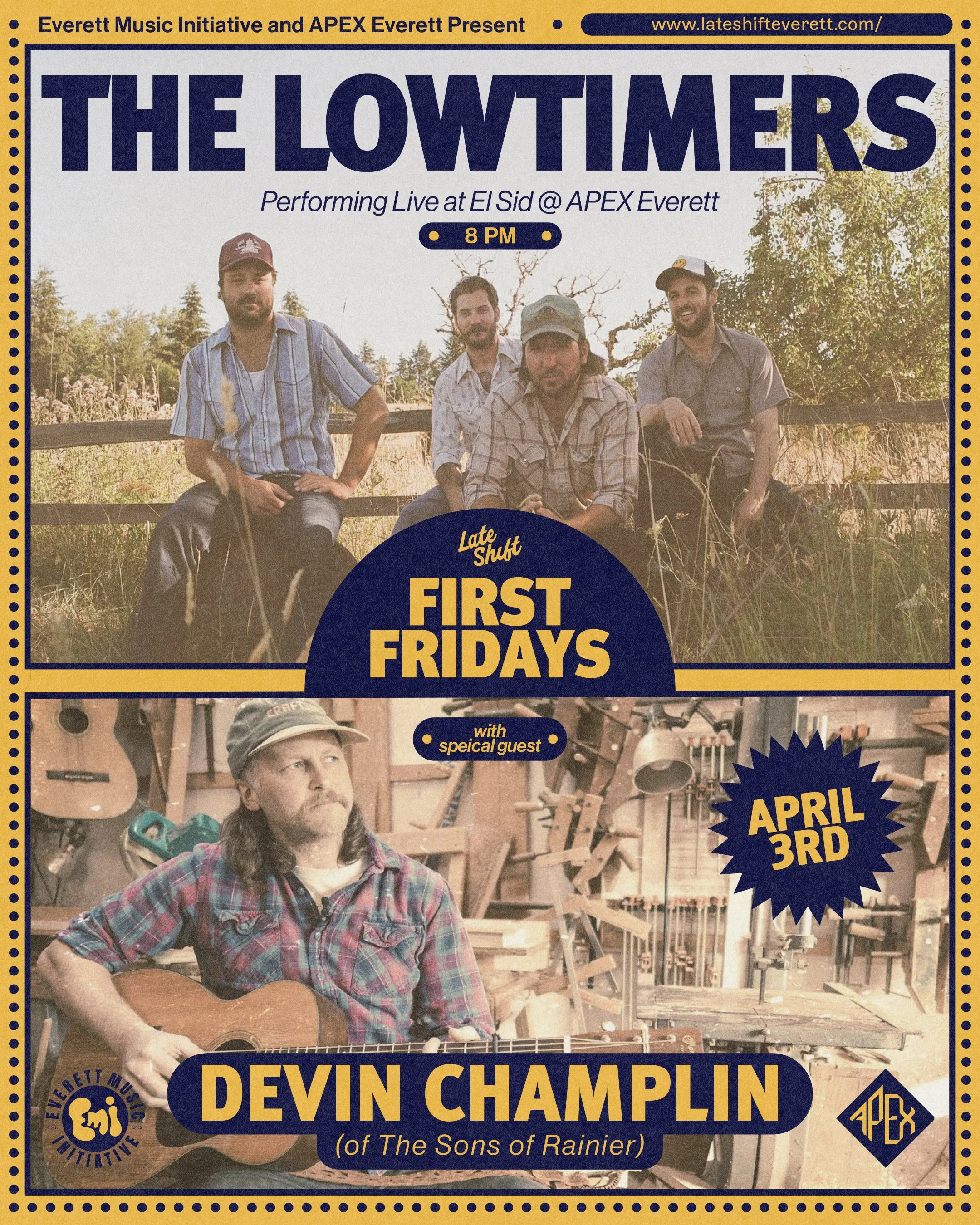 First Fridays: The Lowtimers + Devin Champlin