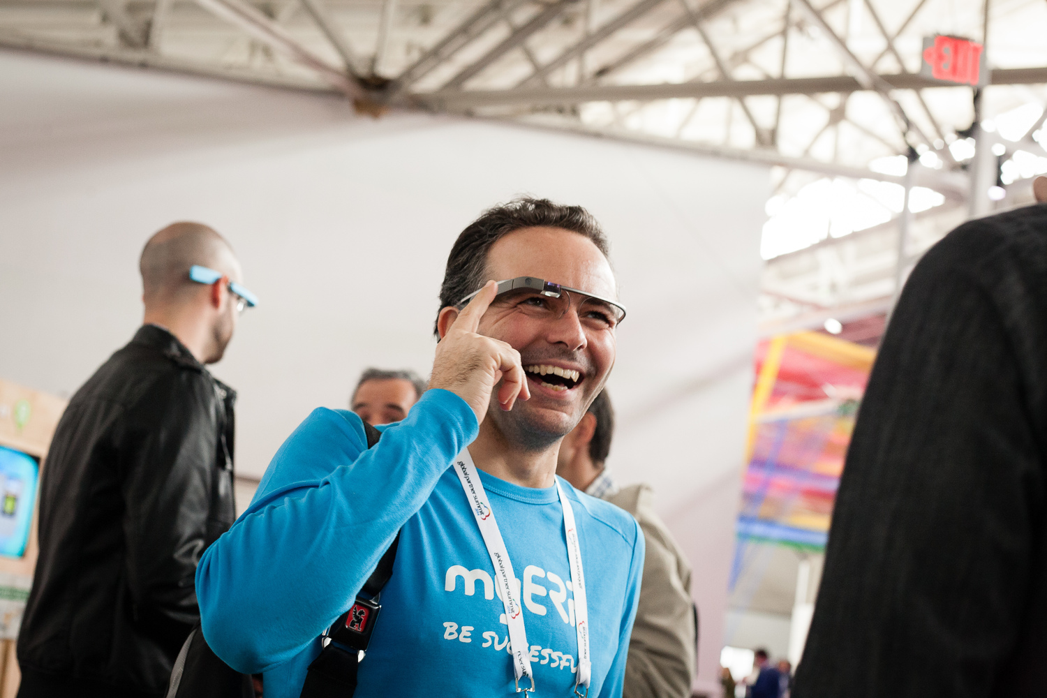 Glass was at the Global Partners Summit in March 2014 at Fort Mason in San Francisco - the demo booth drew a large crowd at session breaks, with many attendees trying out Glass for the first time.