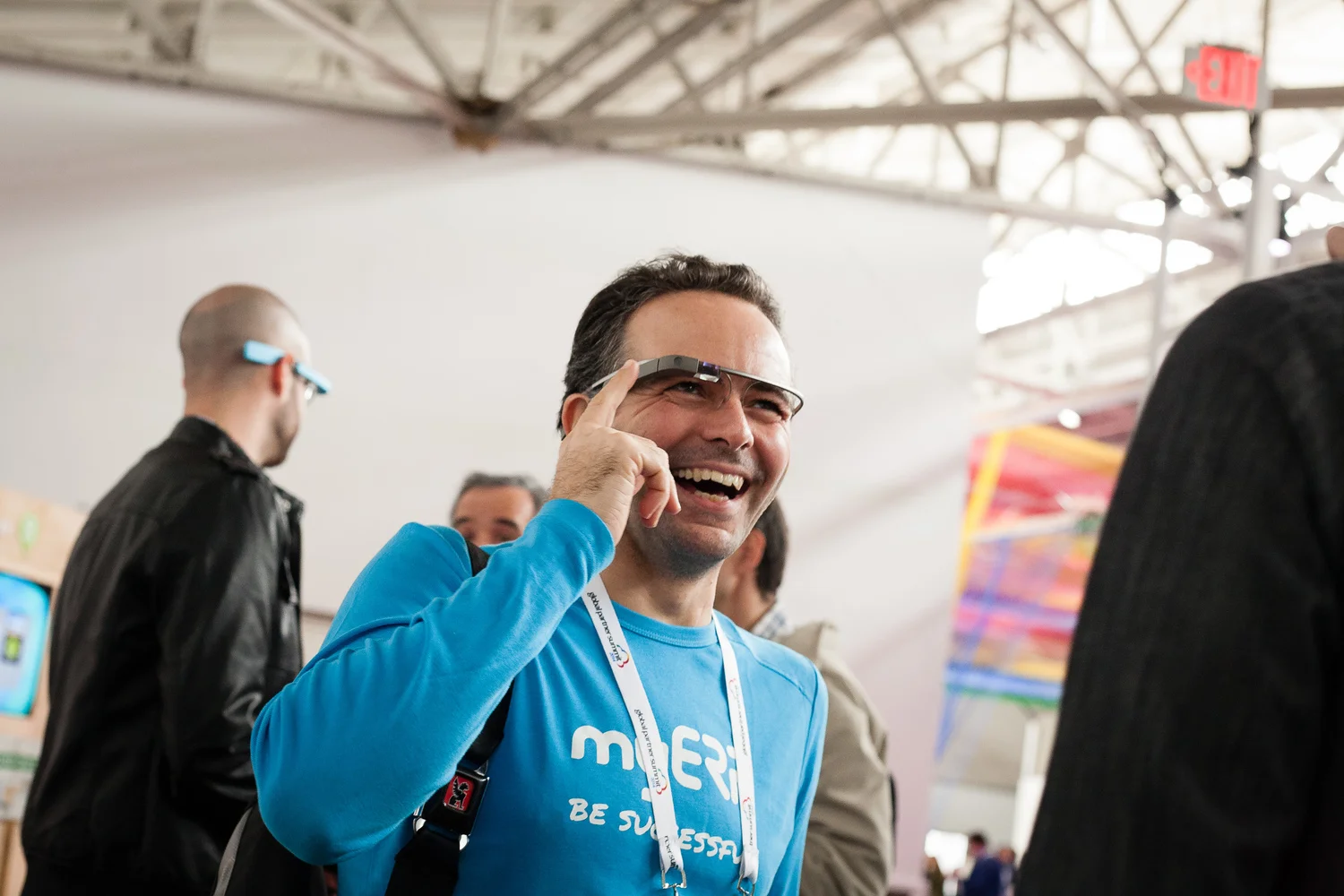 Glass was at the Global Partners Summit in March 2014 at Fort Mason in San Francisco - the demo booth drew a large crowd at session breaks, with many attendees trying out Glass for the first time.