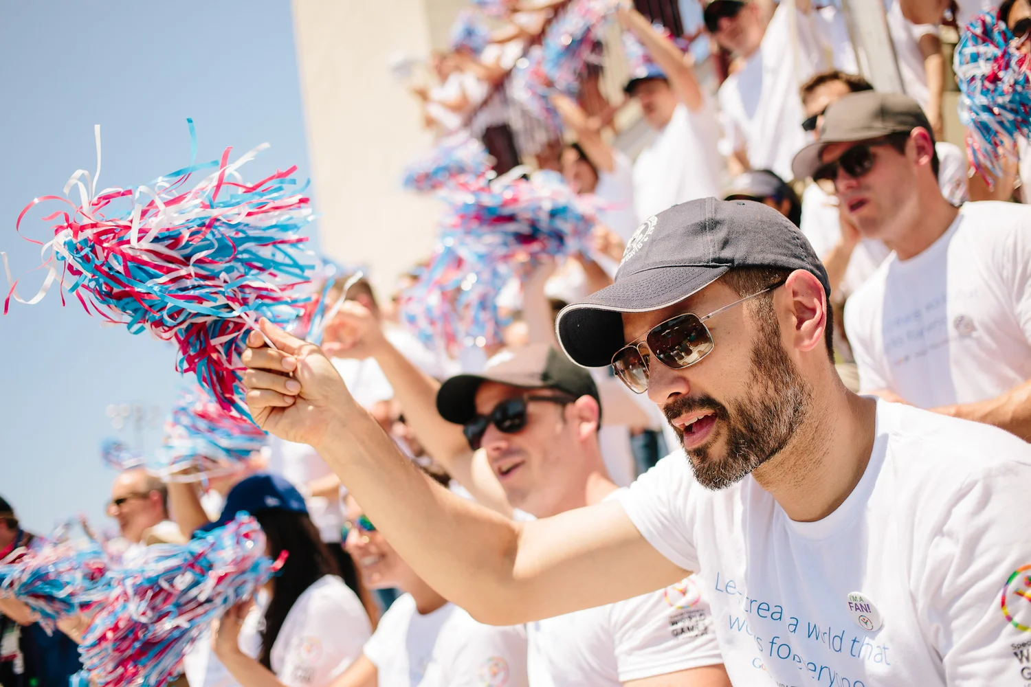 Google was a sponsor of the 2015 Special Olympics World Games in LA. At the Google.org tent, Games attendees explored assistive technology, including 3-D printed prosthetic hands and tremor-canceling silverware. Googlers also took to the stands en masse to cheer on track and field athletes.