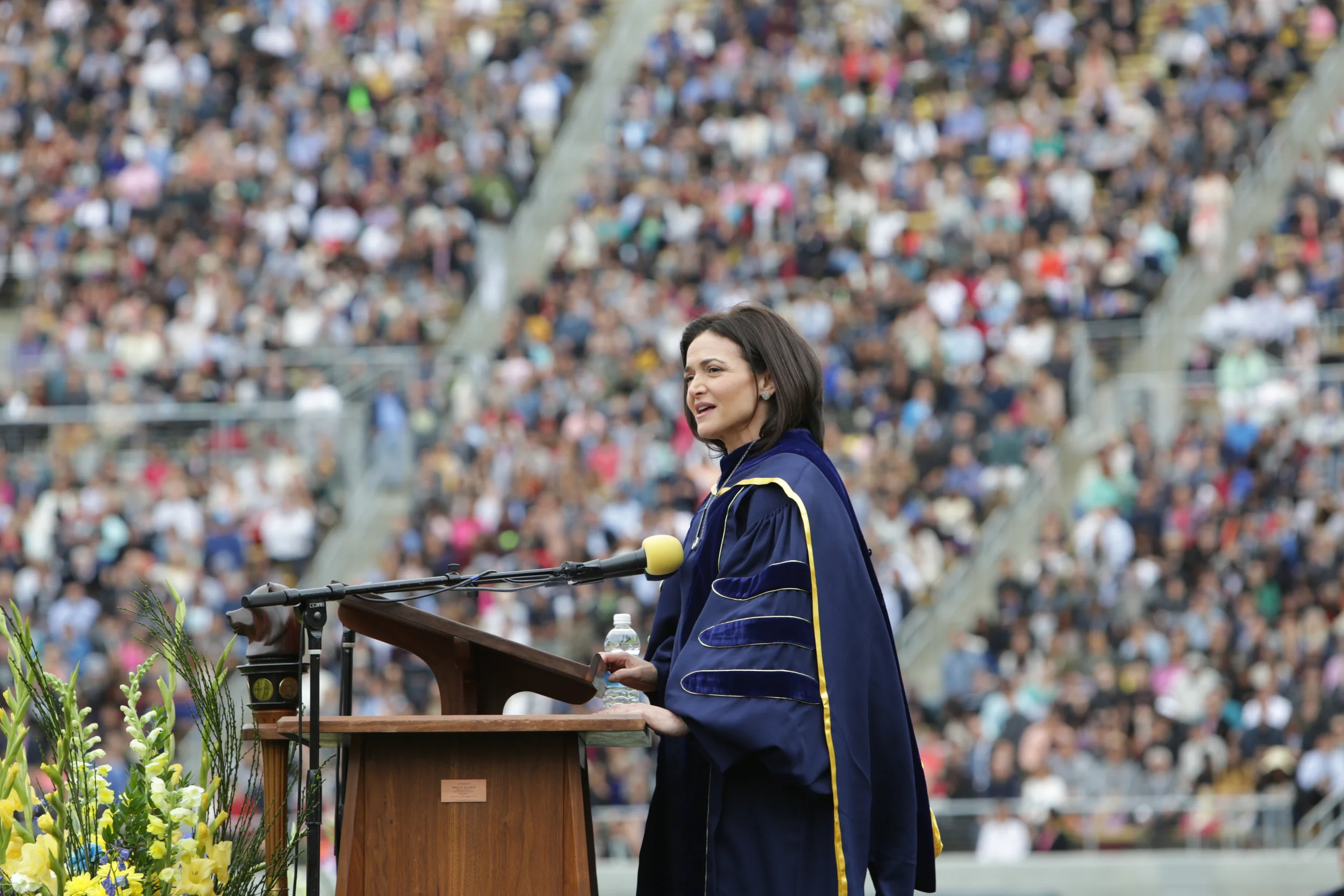Photo coverage of Sheryl Sandberg's address to Berkeley graduates, 5/14/16, published in the Wall Street Journal, Boston Globe, Vogue, and numerous other media outlets.