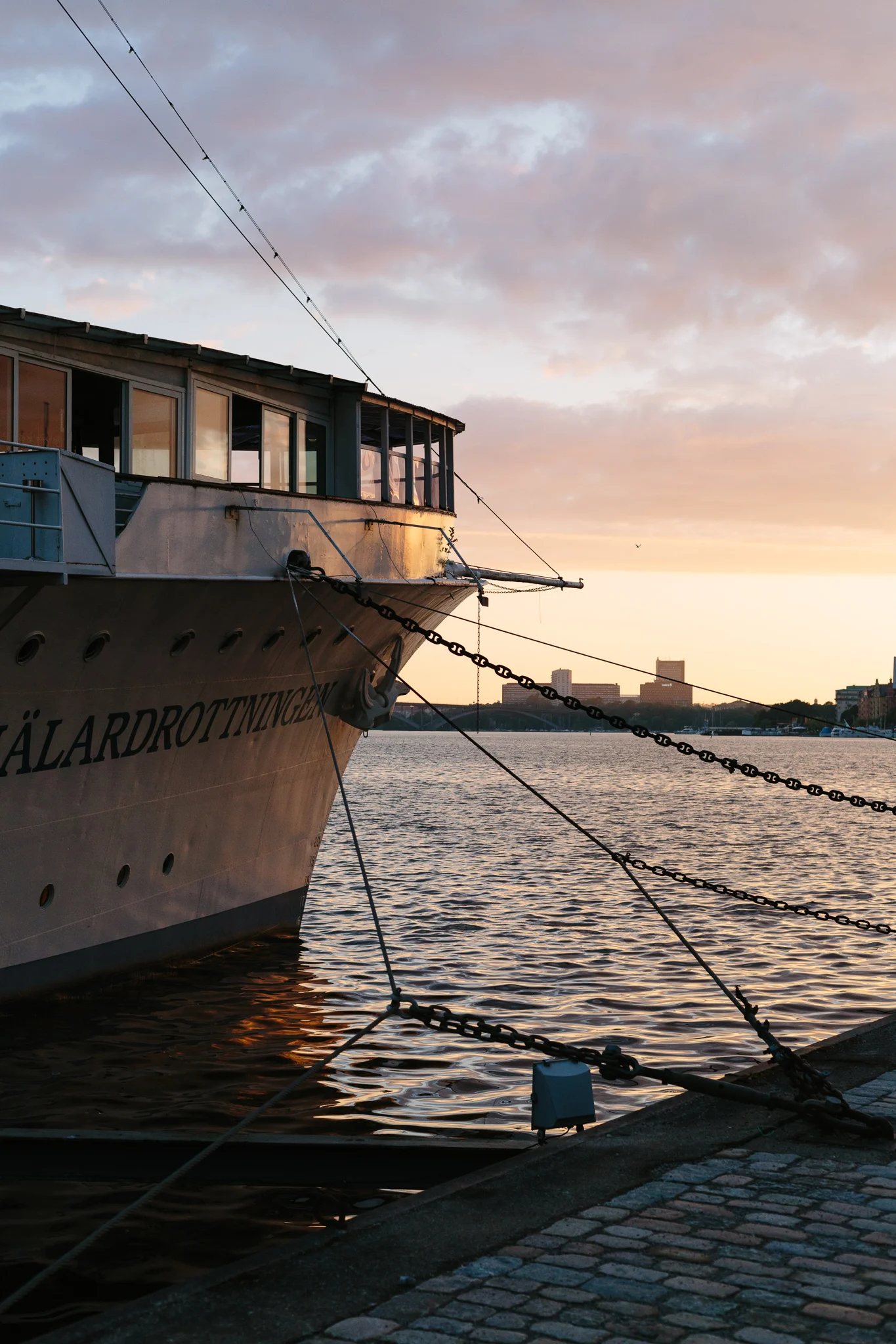 Floating hotel.