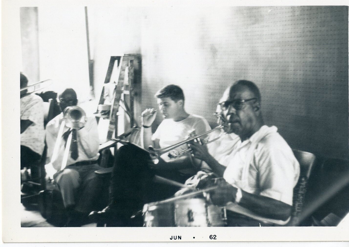 Allan Jaffe with the Eureka Brass Band at Preservation Hall, 1962