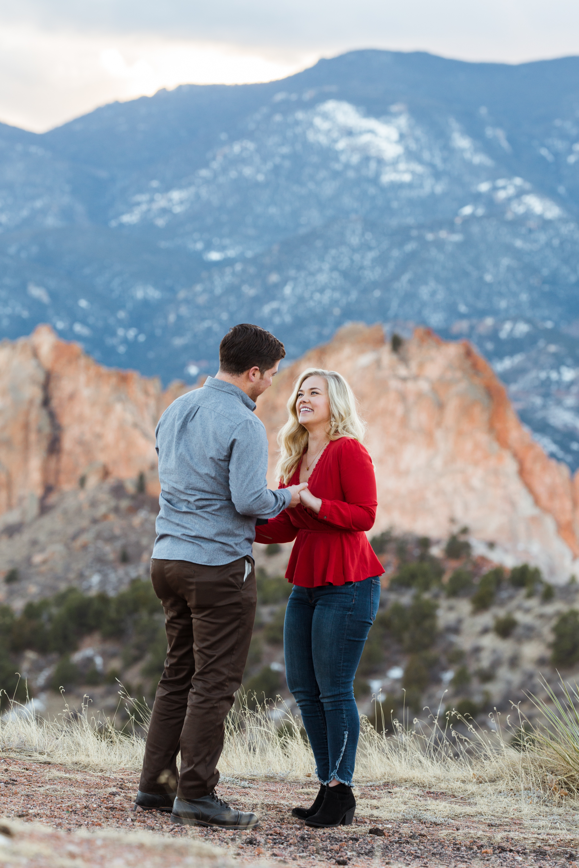 Blaine chose an epic engagement spot in Colorado Springs!
