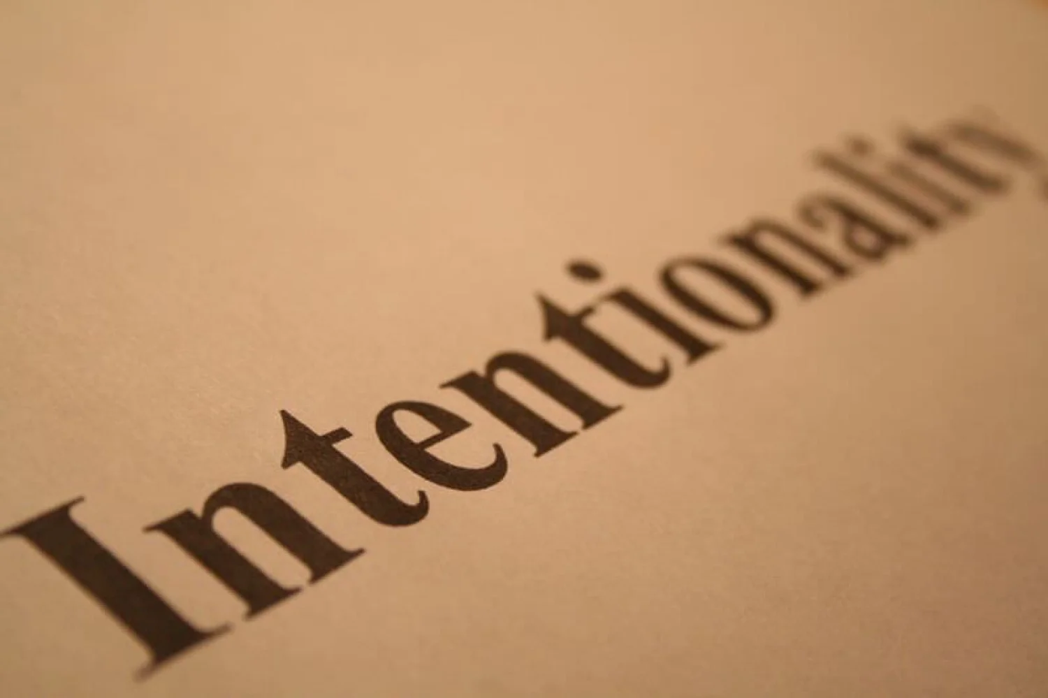 Living Intentionally